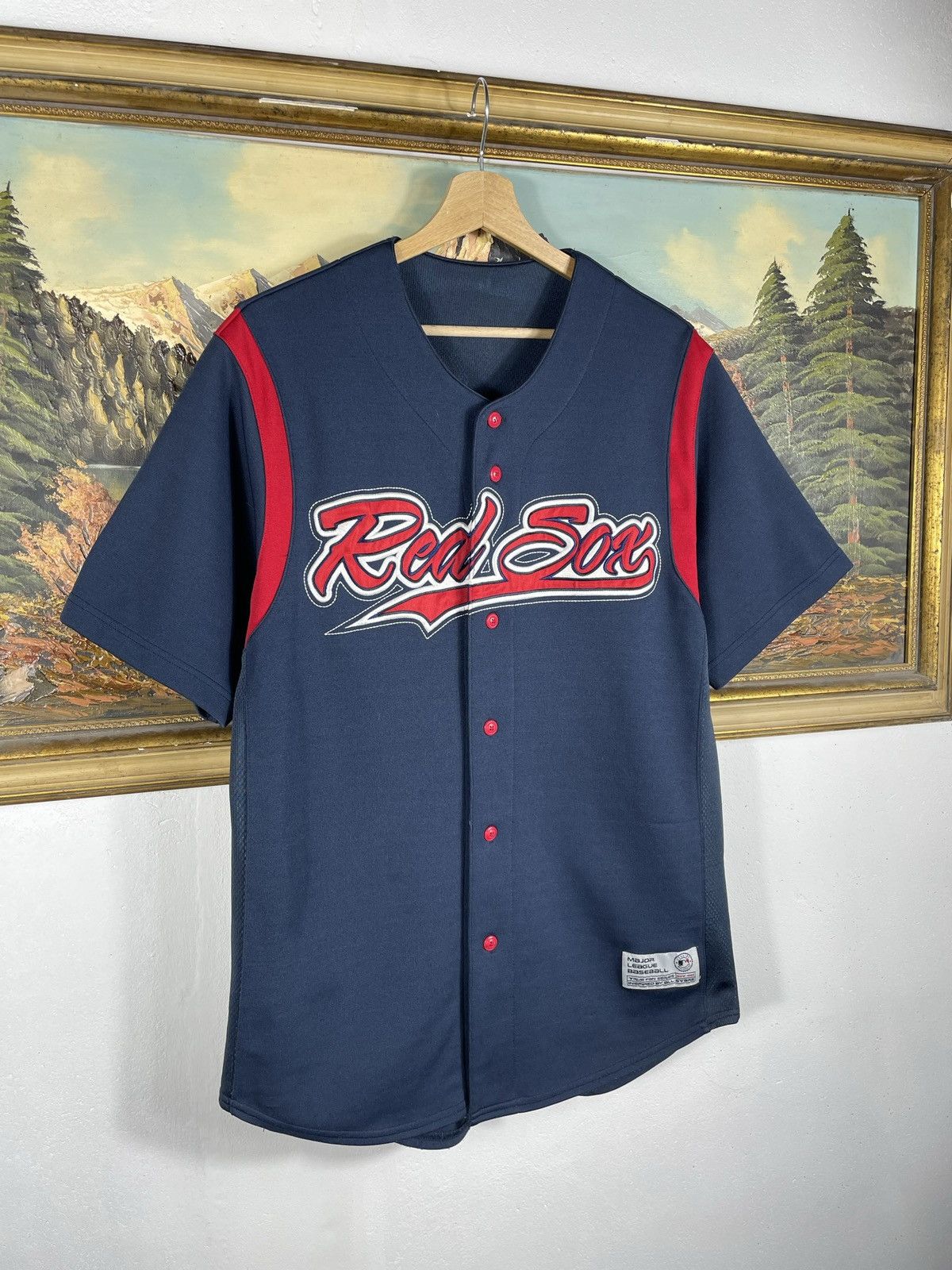 MLB × Vintage Vintage Retro Y2k 00s Button Ups Shirt Red Sox MLB Jersey Size US M / EU 48-50 / 2 - 3 Thumbnail