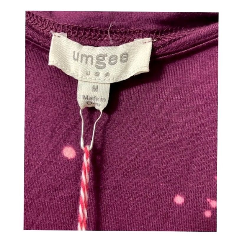 Vintage Umgee Long Sleeve Tunic Top - Purple Red Tie Dye Size M / US 6-8 / IT 42-44 - 4 Thumbnail