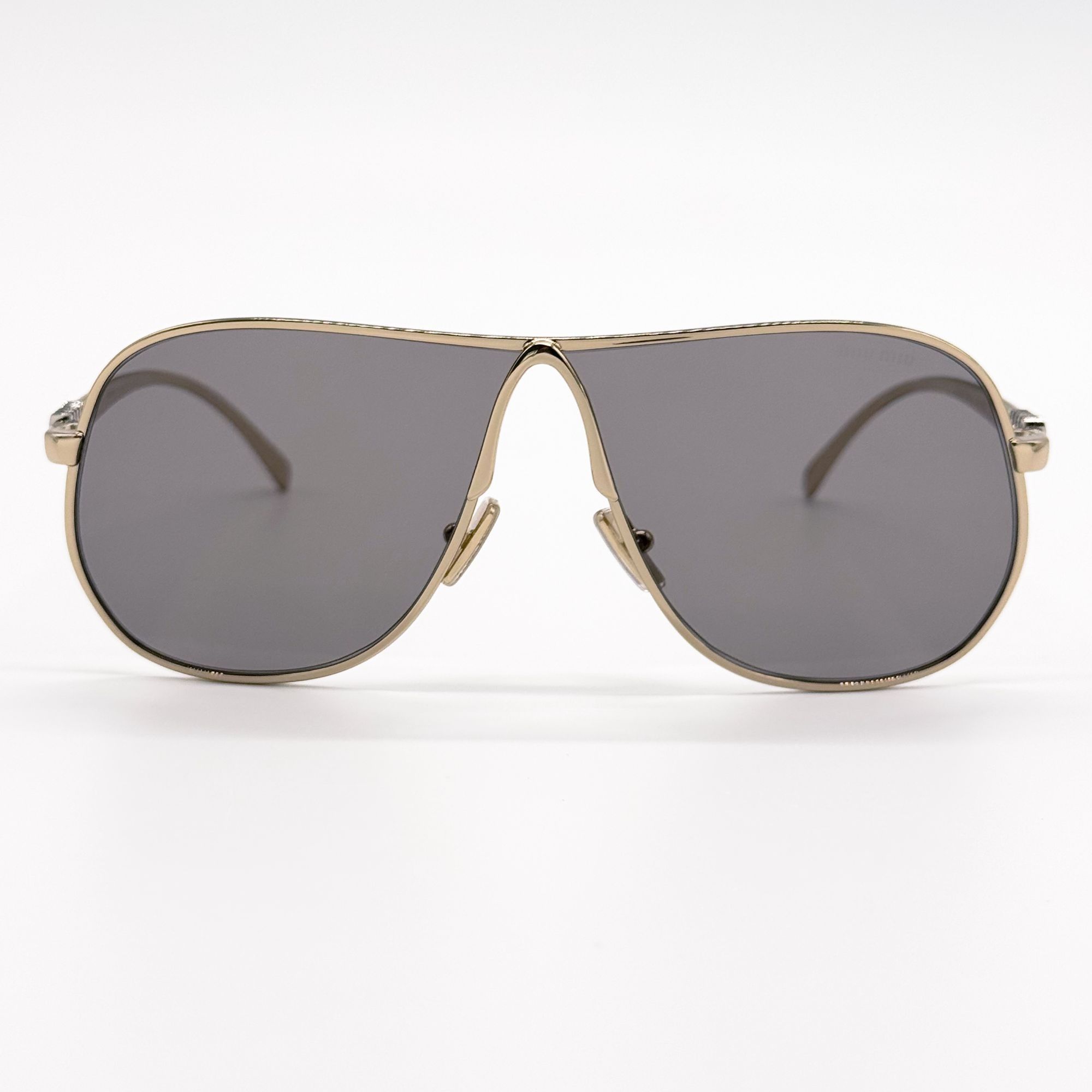 Miu Miu NEW MIU MIU SUNGLASSES MUA56S ZVN80Q GOLD MU A56S, SMU A56 Size ONE SIZE - 4 Thumbnail