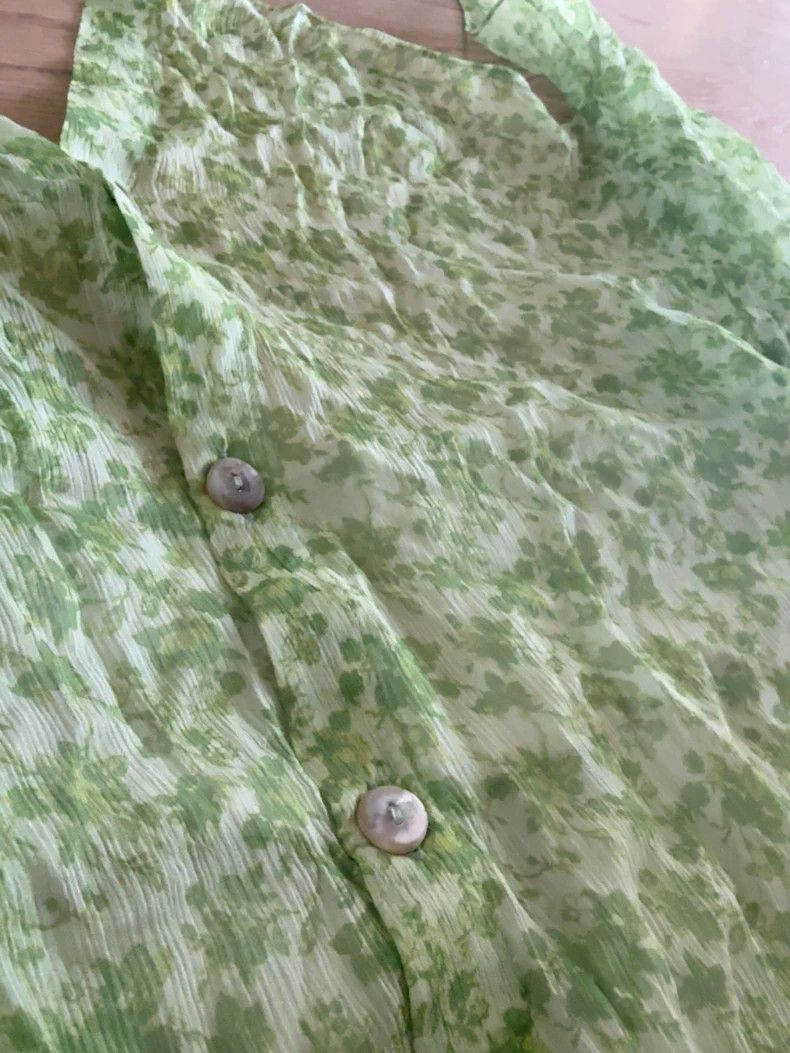 Acne Studios Acne Studios size:36 Green floral print dress Size M / US 6-8 / IT 42-44 - 6 Thumbnail