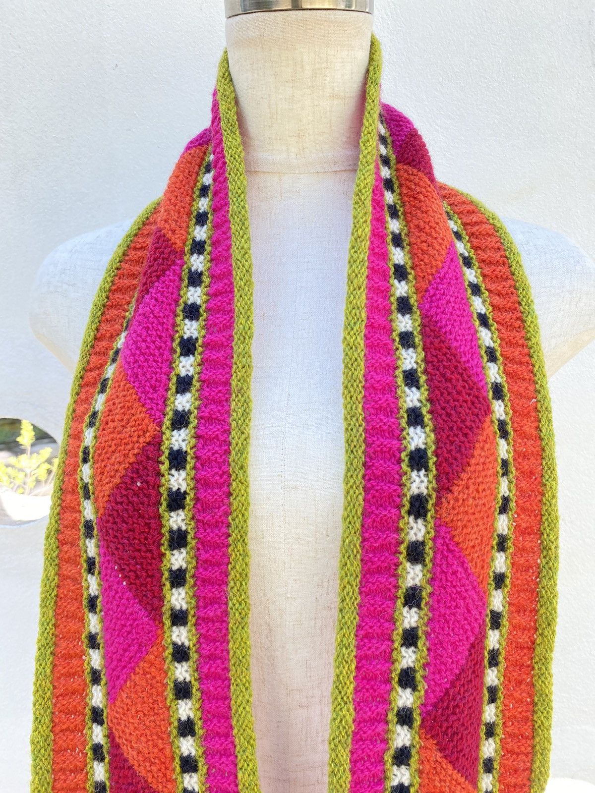Designer Colorful Knit Fashion Scarf Size ONE SIZE - 7 Thumbnail
