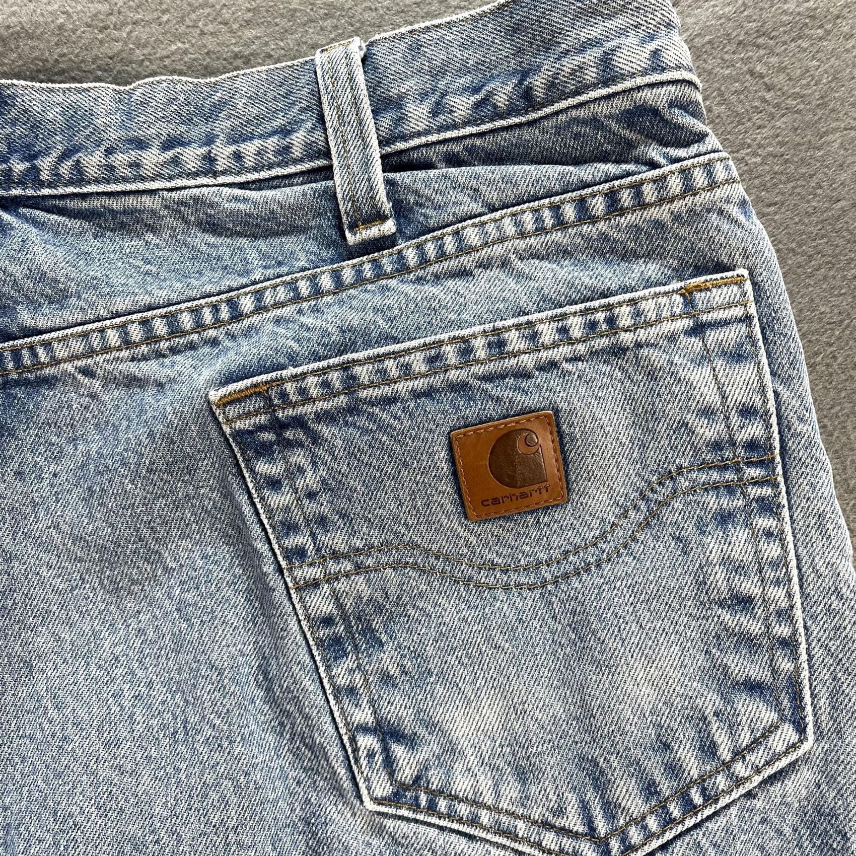 Carhartt Carhartt Jeans Mens 40x30 Blue Relaxed Fit Straight Leg Denim Workwear B460 LVB Size US 40 / EU 56 - 4 Thumbnail