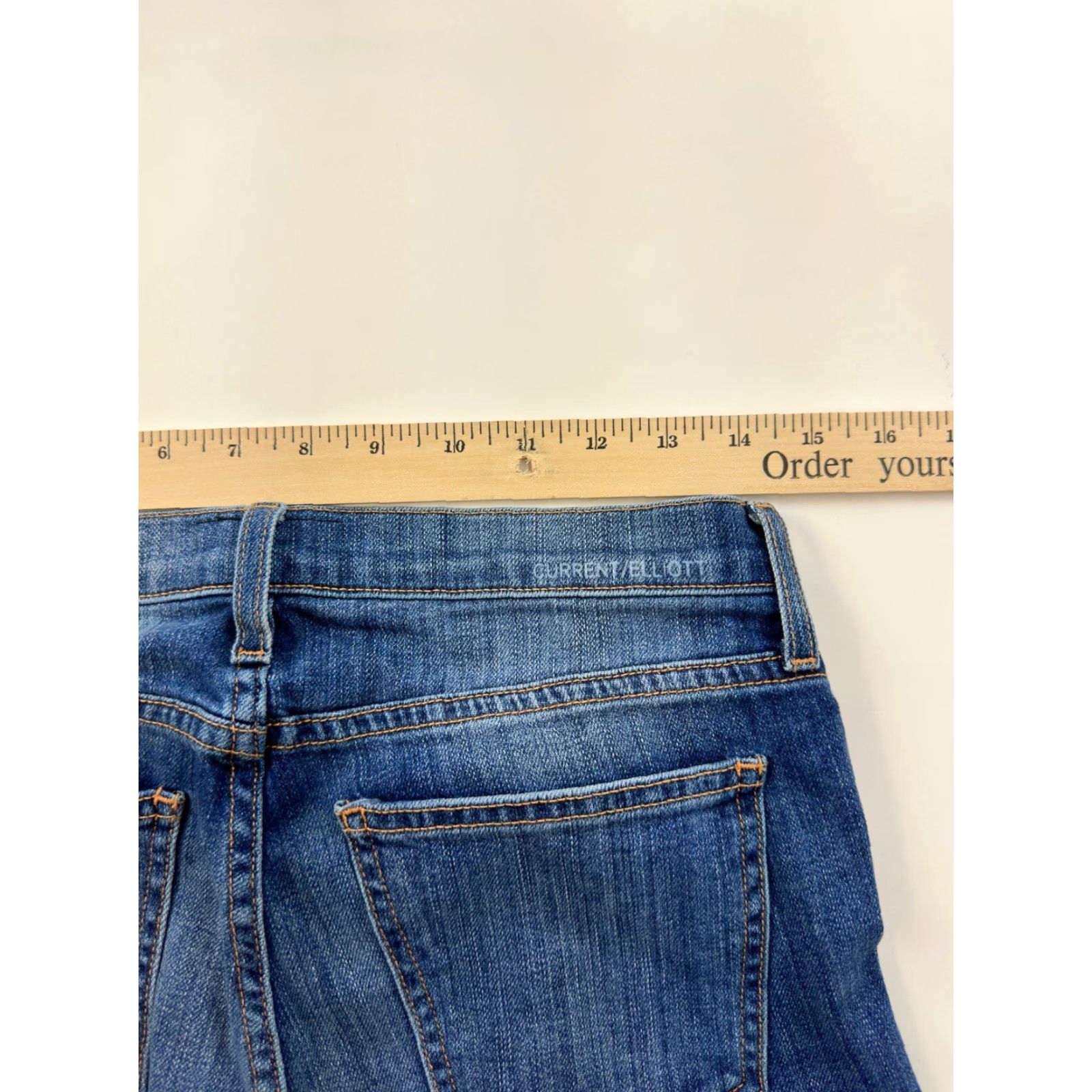 Vintage Current Elliot Jeans Women’s 27 Blue Skinny Slim Denim 5-Pocket Stretch Size 27" / US 4 / IT 40 - 6 Thumbnail