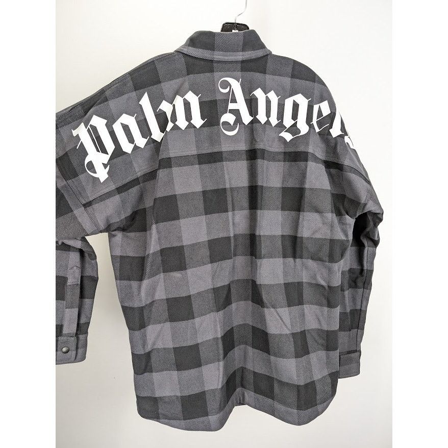 Palm Angels o1rshd1 Classic Logo Overshirt in Black/White Size US S / EU 44-46 / 1 - 13 Thumbnail