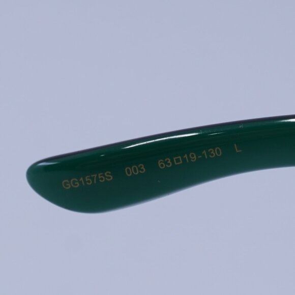 Gucci Gucci GG1575S 003 Sunglasses Green Cat Eye Frame Size ONE SIZE - 8 Thumbnail