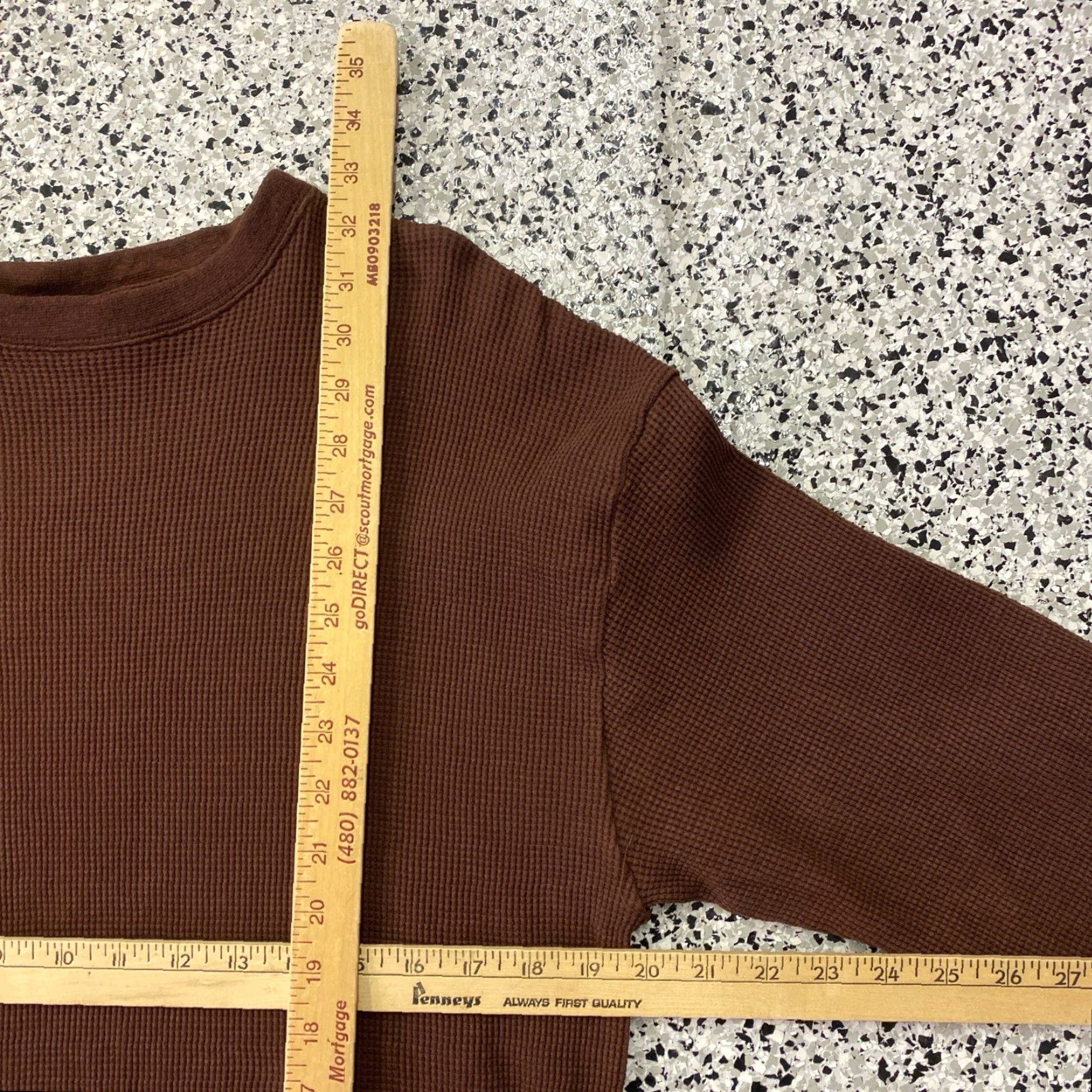 Vintage VINTAGE Gemrock Heavy Weight Thermal Shirt Men’s 4XL Brown, Cotton Knit, Long Sleeve, T-Shirt, 90s Grunge, Winter Fall Spring, Mens Size US XXL / EU 58 / 5 - 2 Thumbnail