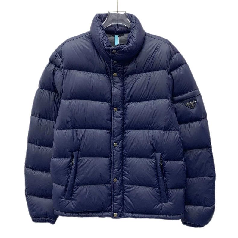 Prada Prada Blue Puffer Jacket with Logo - dmc Size US L / EU 52-54 / 3 - 1 Thumbnail