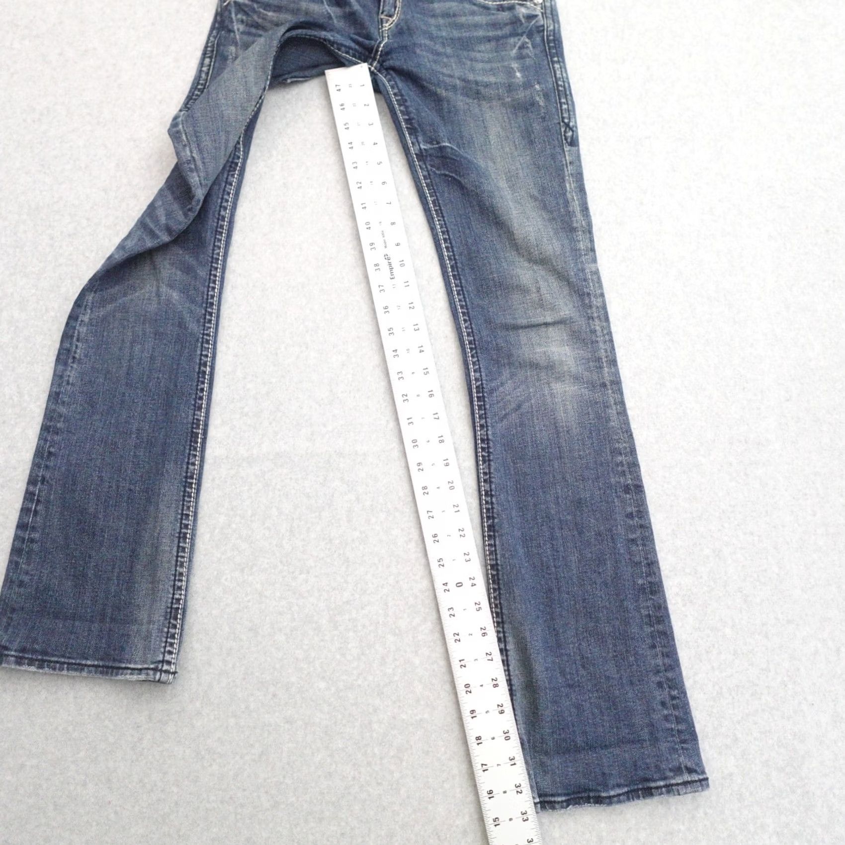 Vintage ROCK REVIVAL Stephanie Jeans Womens Size 26 Blue Denim Low Rise Boot Cut Size 26" / US 2 / IT 38 - 7 Thumbnail