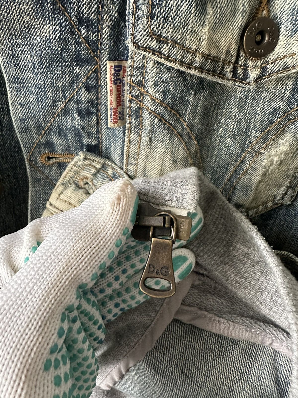 Dolce & Gabbana Dolce & Gabbana Hybrid Denim Fleece Size US M / EU 48-50 / 2 - 5 Thumbnail