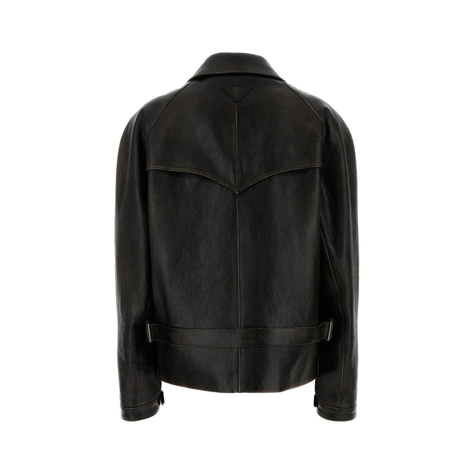 Prada PRADA Black Leather Jacket New & Authentic (Women's size:IT Size S / US 4 / IT 40 - 2 Thumbnail