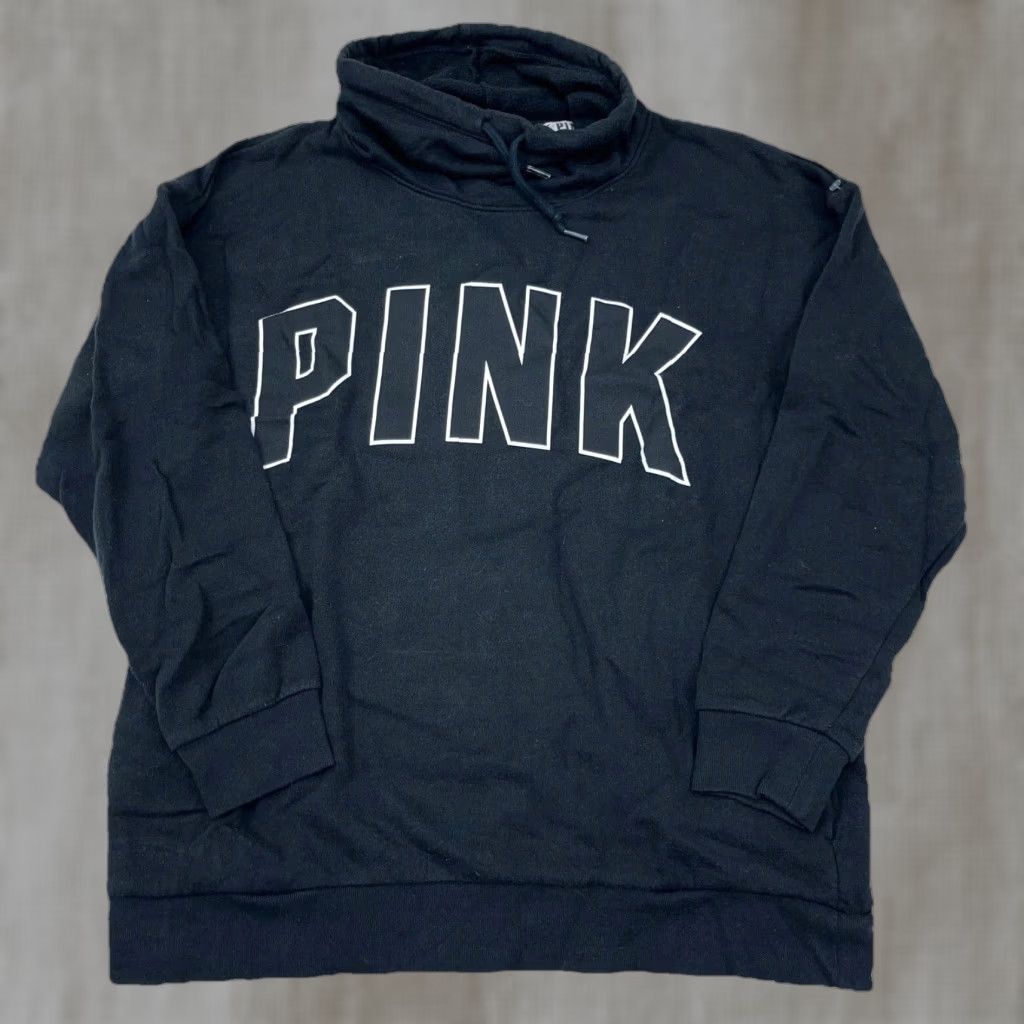 Victoria's Secret Victoria's Secret PINK Sweatshirt Women XS Black Pullover Turtleneck VTG Size XS / US 0-2 / IT 36-38 - 1 Thumbnail
