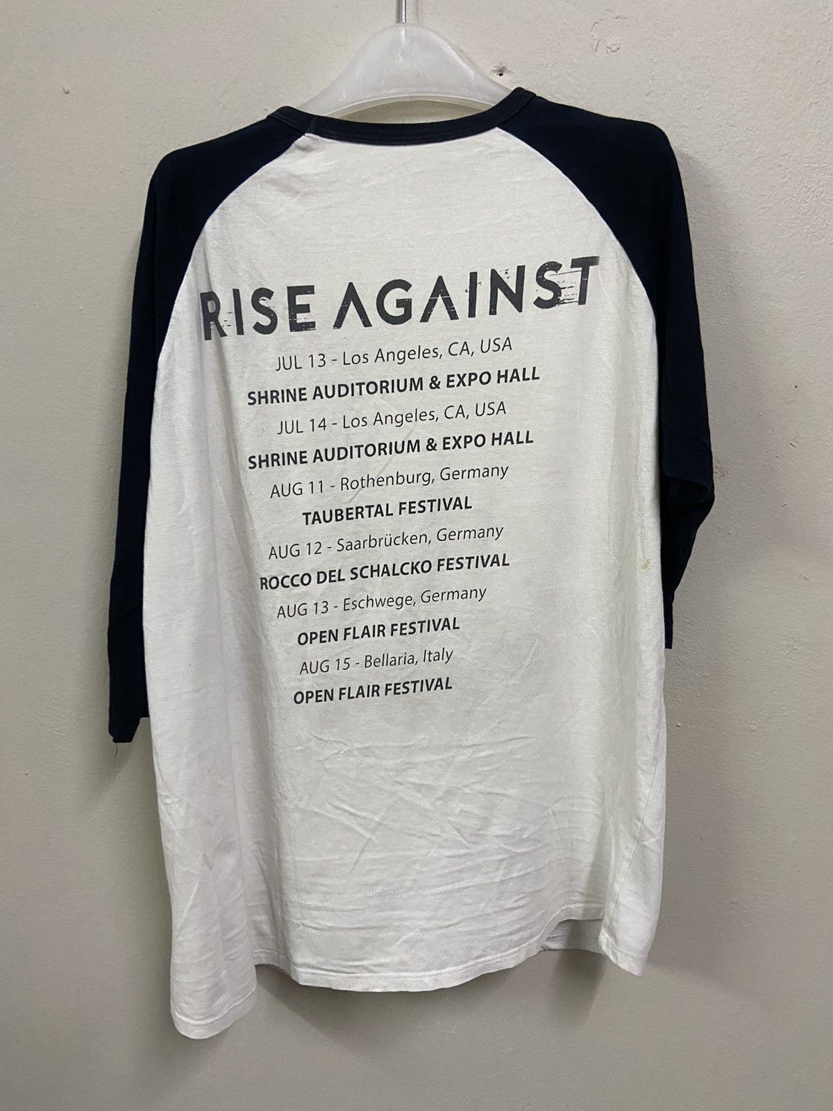 Band Tees × Vintage Rise Against Shirt Rock Band Raglan Graphic Crew Neck 3/4 Size US L / EU 52-54 / 3 - 6 Thumbnail