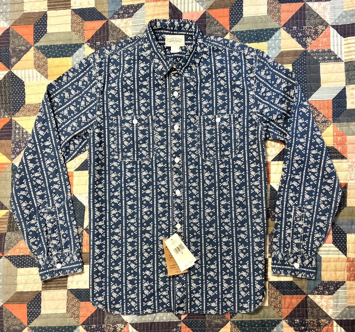 RRL Ralph Lauren DOUBLE RL RALPH LAUREN RRL INDIGO BUTTON UP SHIRT- SIZE MED Size US M / EU 48-50 / 2 - 3 Thumbnail