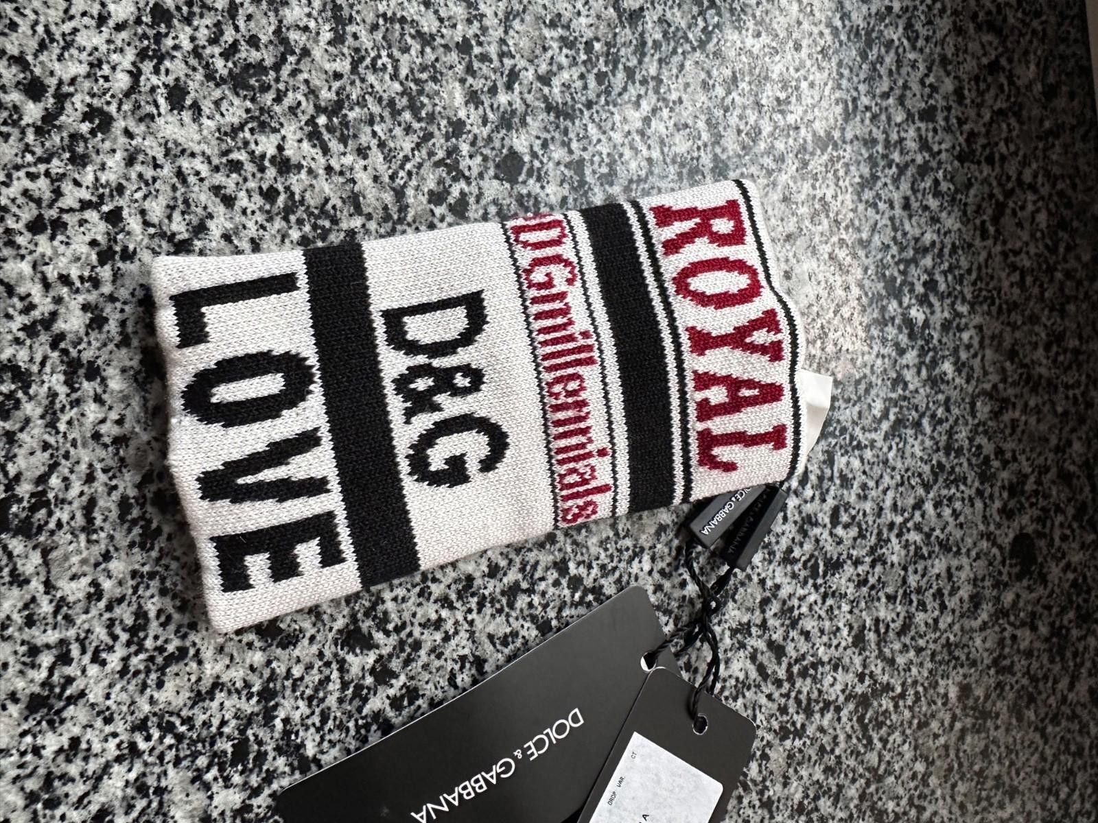 Dolce & Gabbana DOLCE & GABBANA Wristband Wrap Multicolor Wool Knit D&G Love Size ONE SIZE - 2 Thumbnail