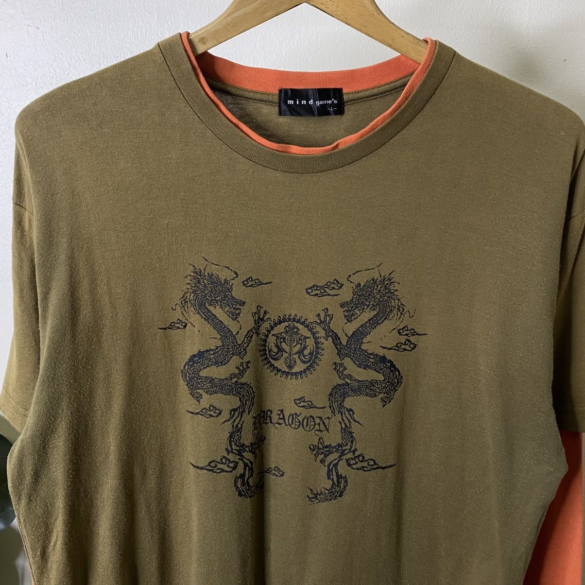 Mind Games Y2K Dragon Graphic Stussy Style Double Sleeves Tshirt Size US L / EU 52-54 / 3 - 2 Thumbnail