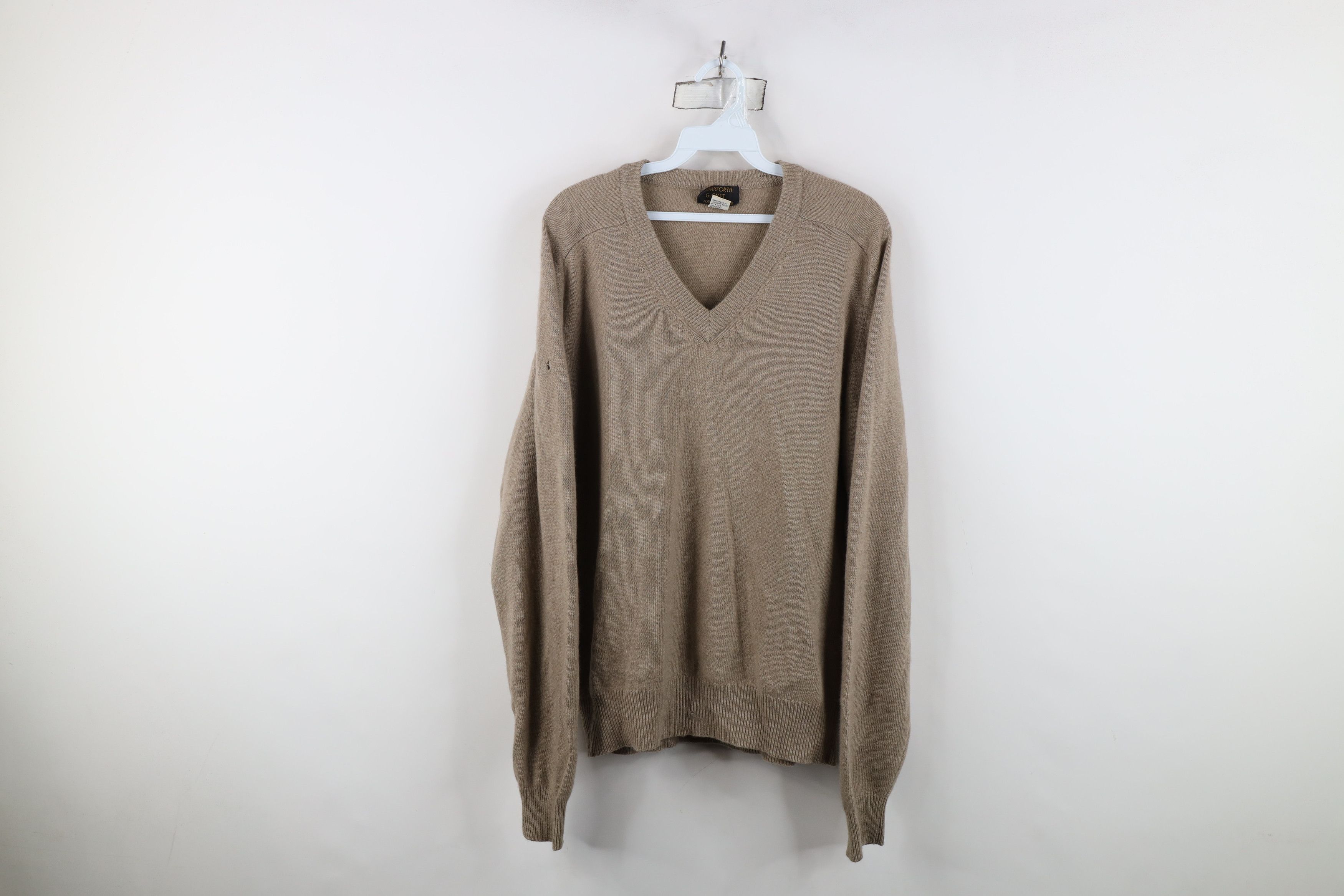 Vintage 80s 90s Streetwear Blank Soft Cashmere Knit Sweater