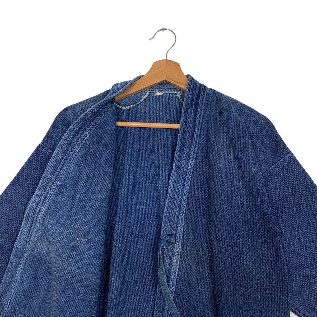 Vintage 90's Blue Indigo Sashiko Thick Weave Kimono Jacket 2767-C125 Size US M / EU 48-50 / 2 - 8 Thumbnail