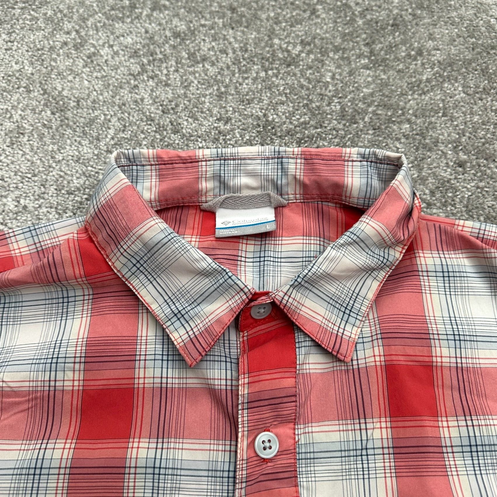 Vintage Columbia Omni Wick Shirt Mens Large Red Plaid Short Sleeve Button-Front Outdoor Casual Size US L / EU 52-54 / 3 - 3 Thumbnail