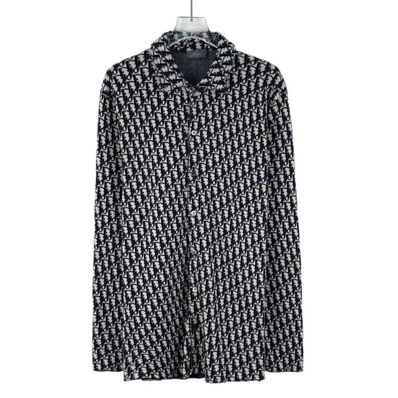 Dior Dior Logo Jacquard Long Sleeve Shirt Size US S / EU 44-46 / 1 - 1 Thumbnail