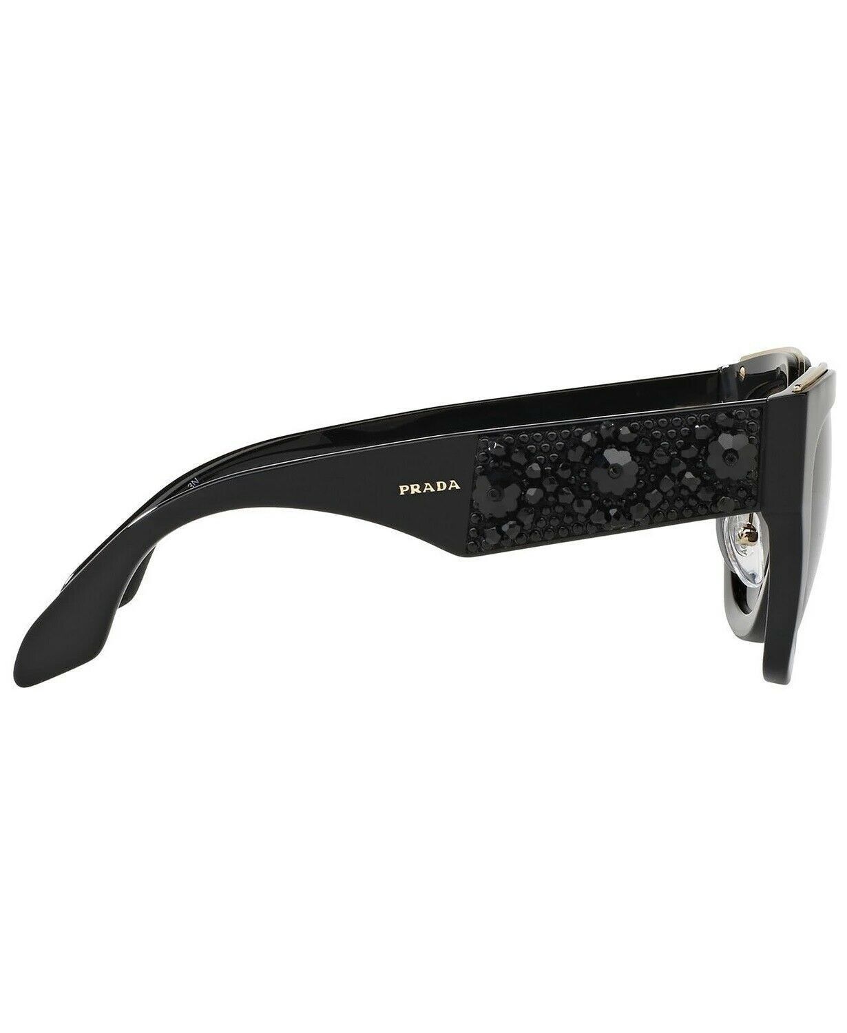 Prada Prada SPR 10T 1AB5S0 Black Cat Eye Women's Sunglasses Size ONE SIZE - 8 Thumbnail