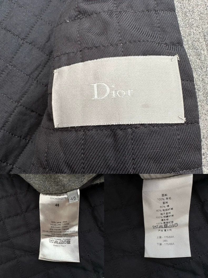 Dior Dior Light gray motorcycle zipper wool jacket 2501-Nextarro Size US M / EU 48-50 / 2 - 9 Thumbnail