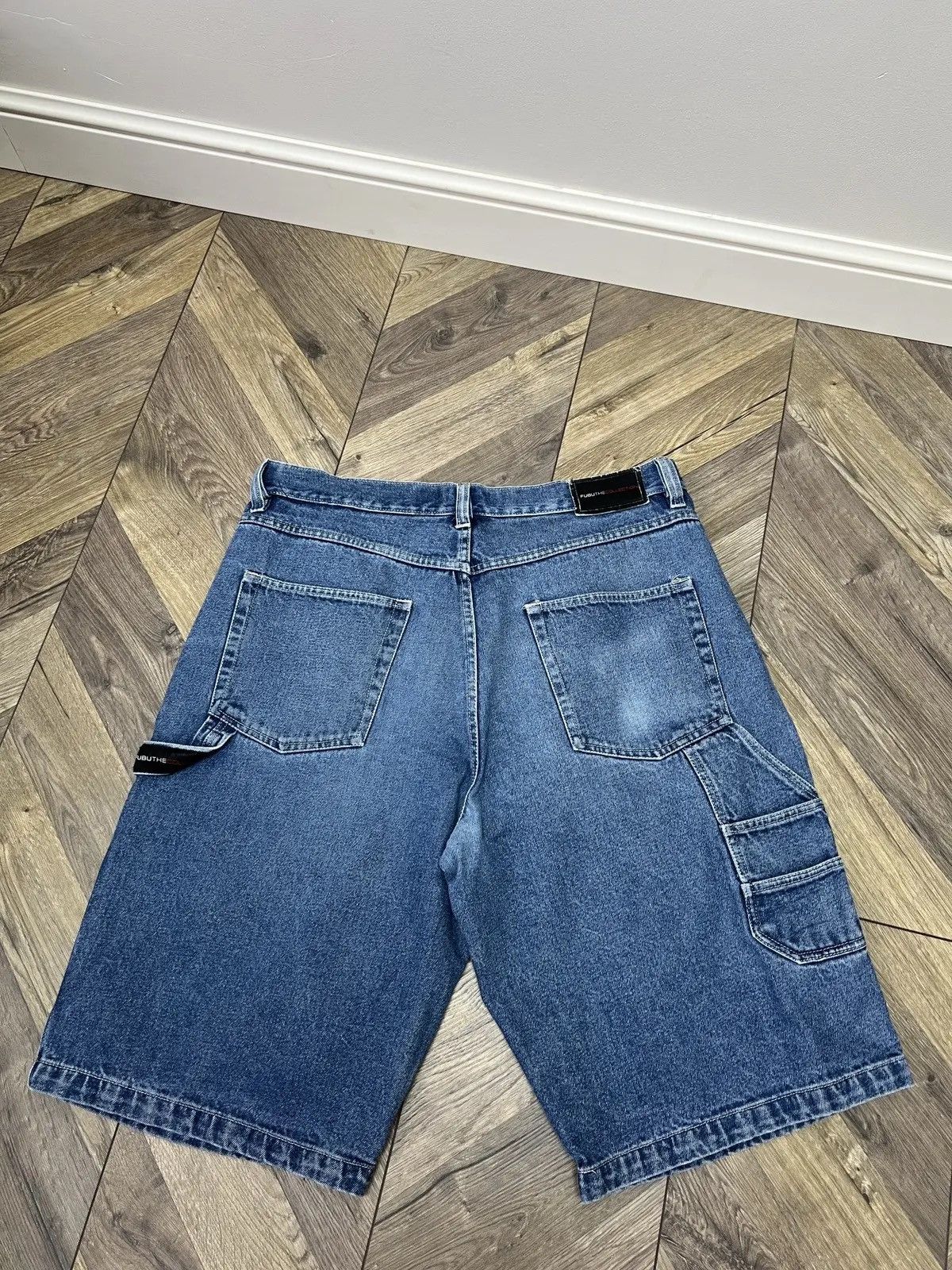 Fubu × Vintage Vintage Fubu Denim Baggy Rap Shorts Size US 38 / EU 54 - 9 Thumbnail