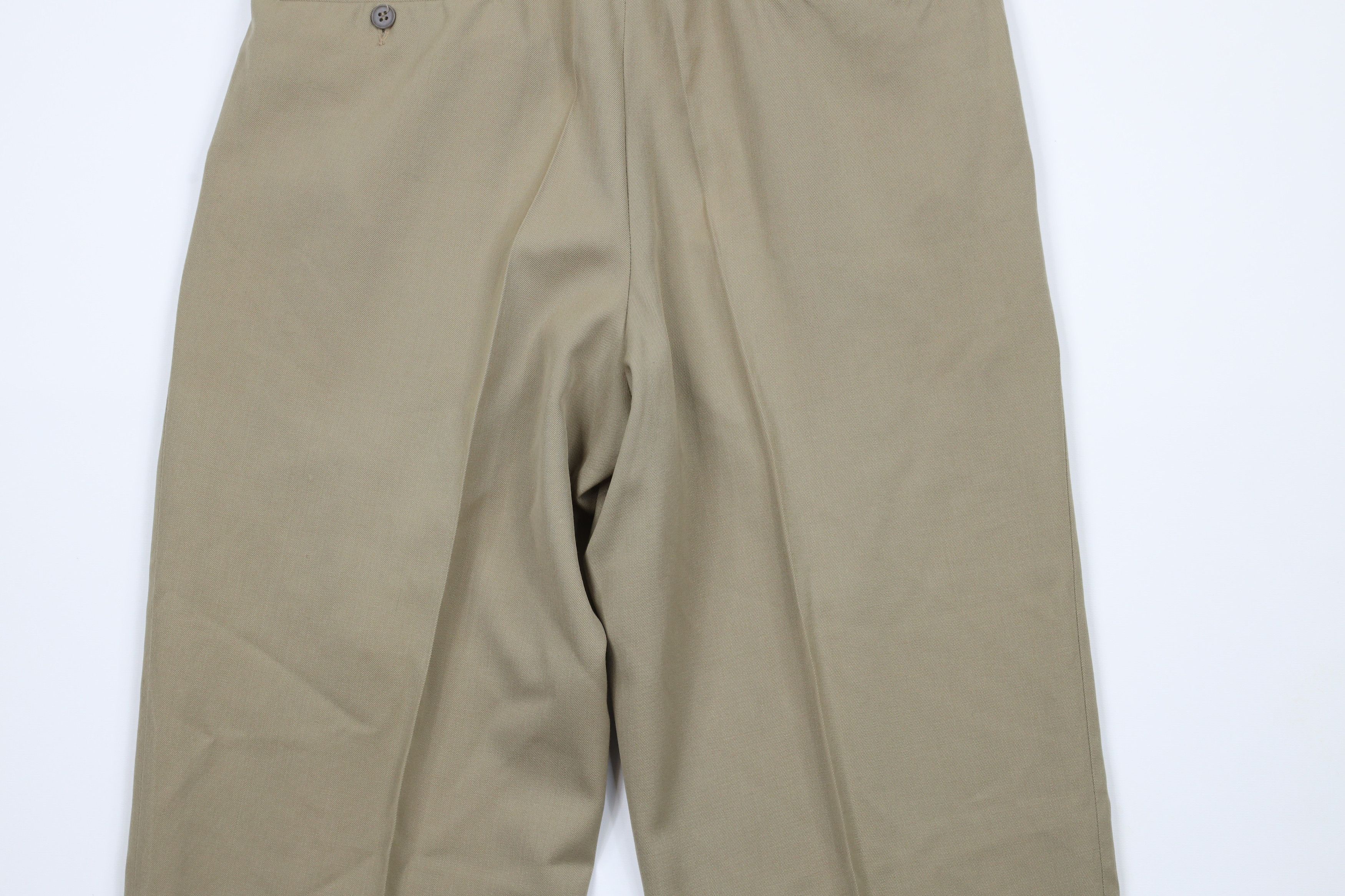 Givenchy × Vintage Vintage 90s Givenchy Cuffed Wool Chino Pants Trousers Beige Size US 32 / EU 48 - 10 Thumbnail