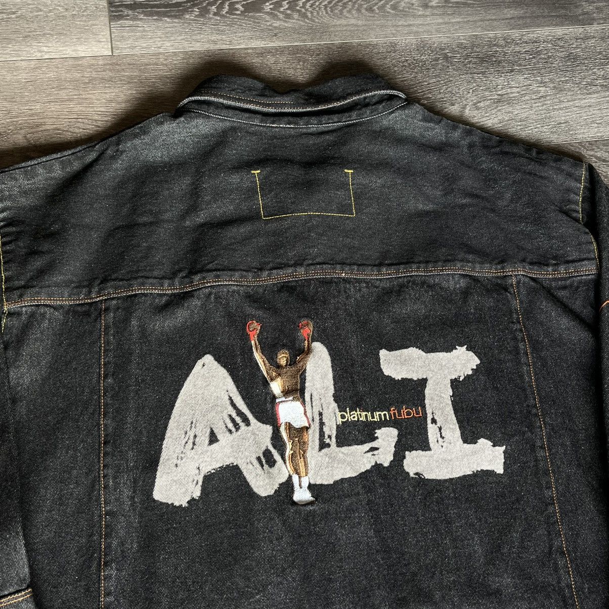 Fubu Vintage 90s Platinum Fubu Muhammad Ali Denim Trucker Jacket Size US XXL / EU 58 / 5 - 11 Thumbnail