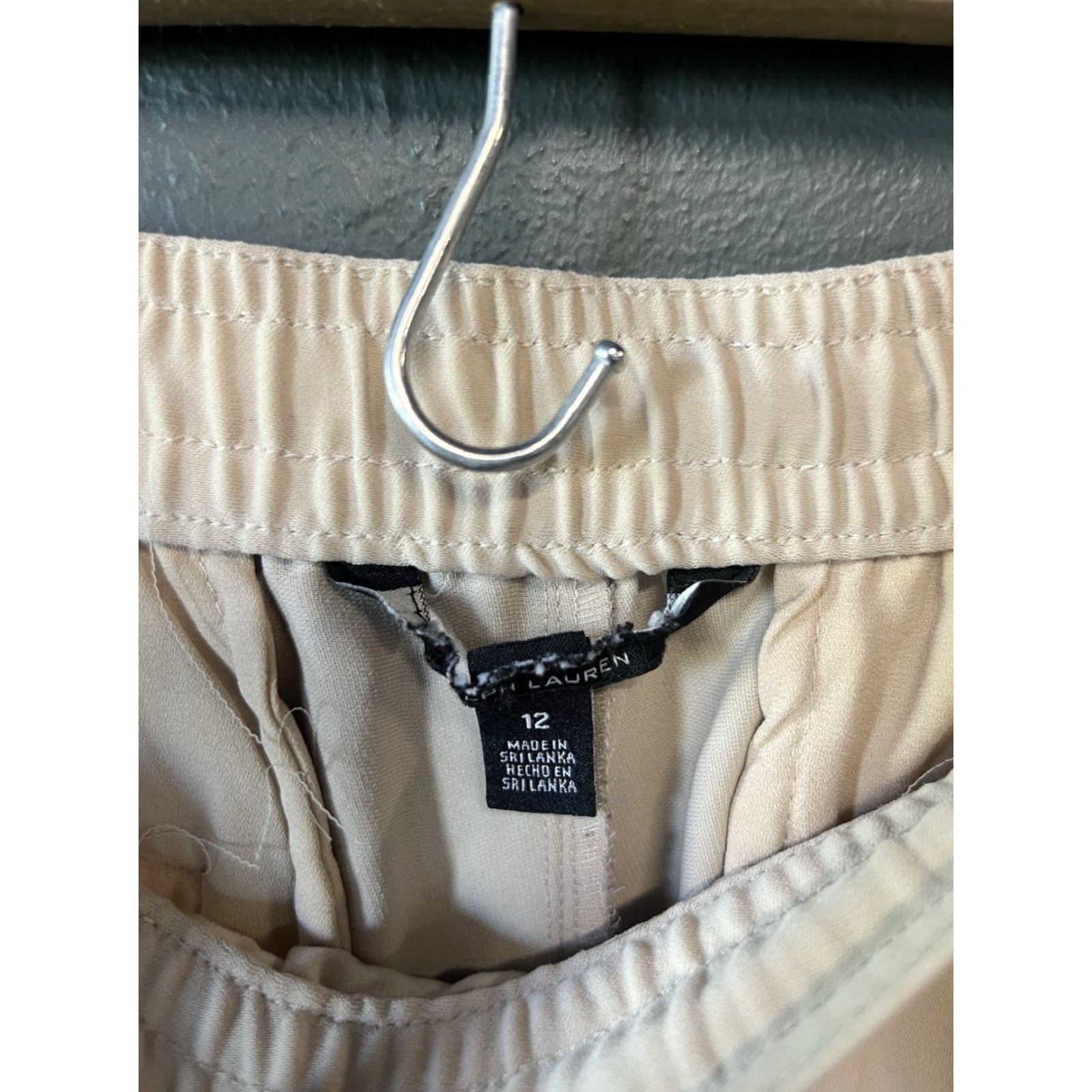 Ralph Lauren Lauren Ralph Lauren Womens Pants Jogger Pullon Drawstring Size 12 Ivory Size 34" / US 12 / IT 48 - 3 Thumbnail