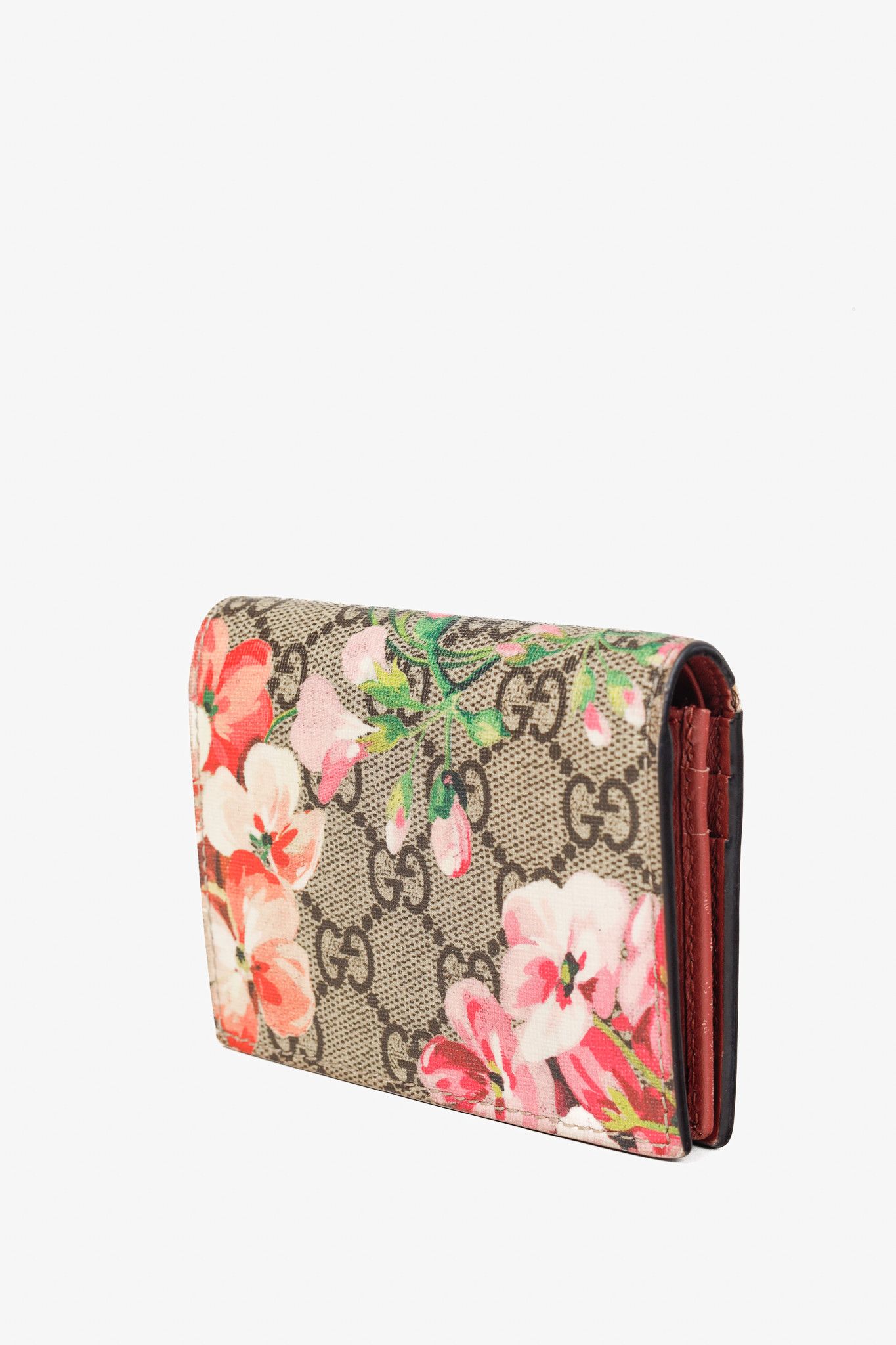 Gucci Gucci GG Supreme Blooms Card Case Pink Mauve Multicolour Size ONE SIZE - 3 Thumbnail
