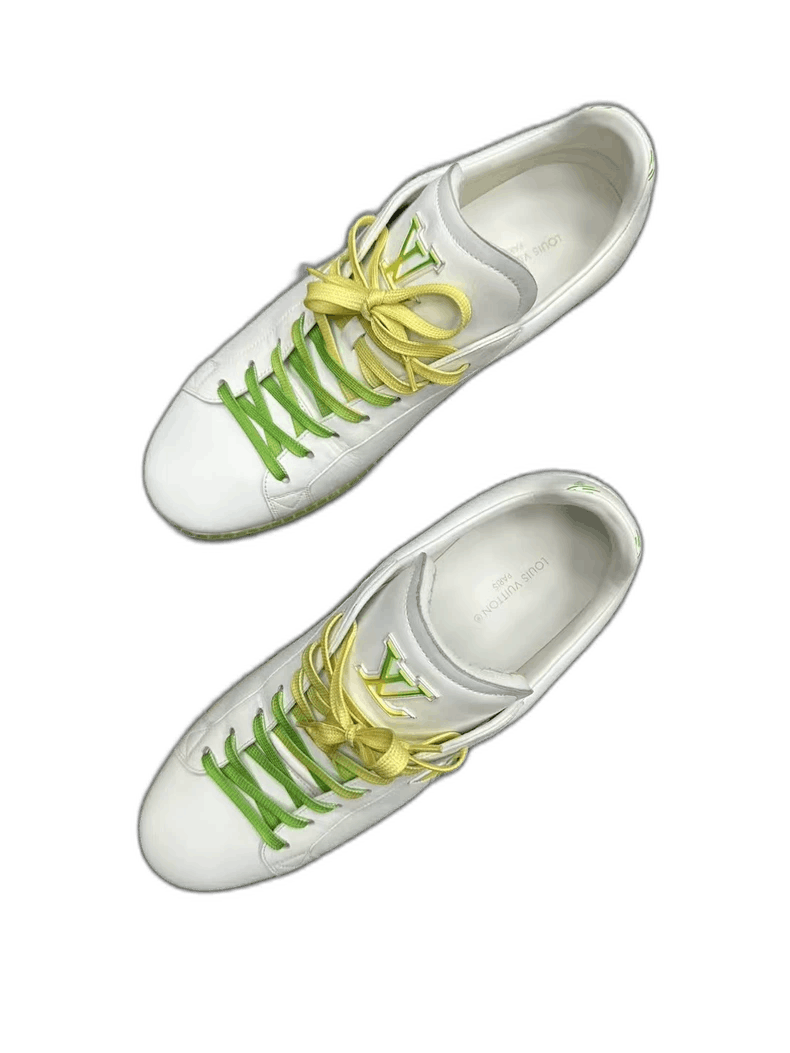 Louis Vuitton Lv White Green Gradient Wing Tip Sneakers Size US 10 / EU 43 - 1 Thumbnail