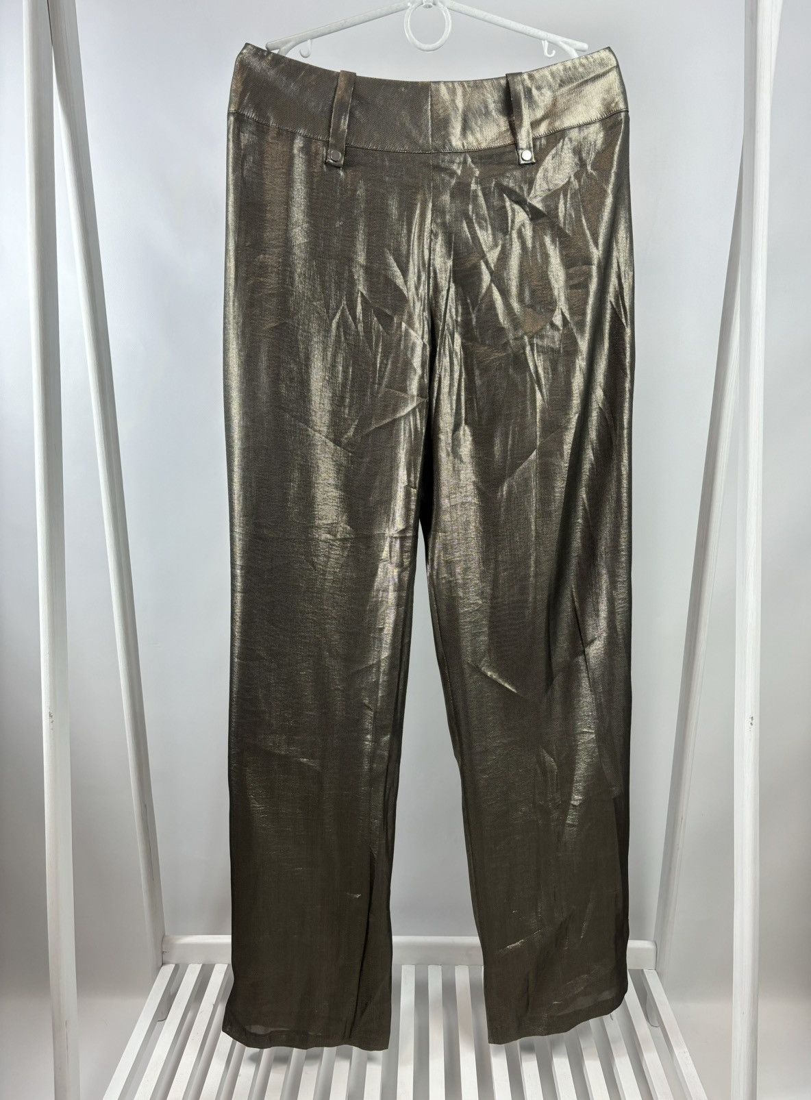 Anthony Vaccarello ARCHIVE Anthony Vaccarello Metallic Runway Pants Size 28" / US 6 / IT 42 - 2 Thumbnail
