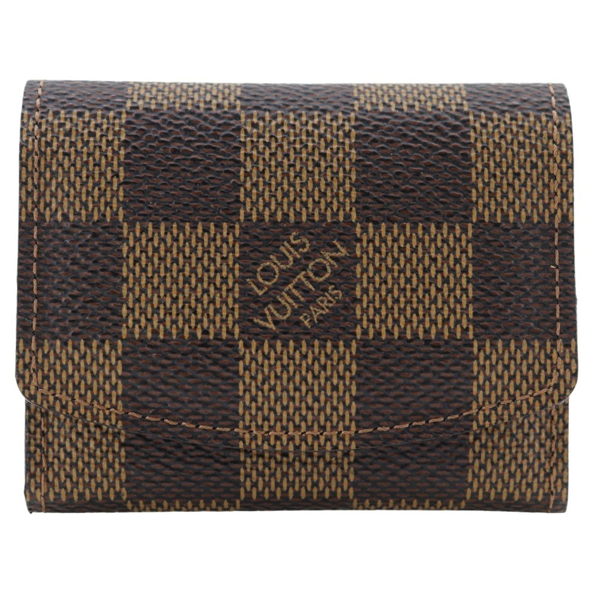 Louis Vuitton Louis Vuitton Cufflinks case Miscellaneous goods M64681 Damier canvas 2008 Brown MI0088 Cufflink Men's Size ONE SIZE - 1 Thumbnail