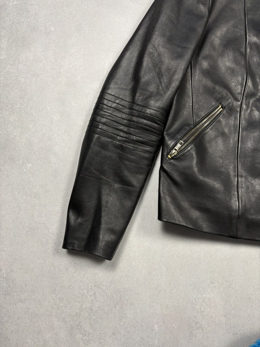Reiss Reiss Black Leather Biker Jacket Moto Zip Jacket Sizq US 6 Size M / US 6-8 / IT 42-44 - 3 Thumbnail