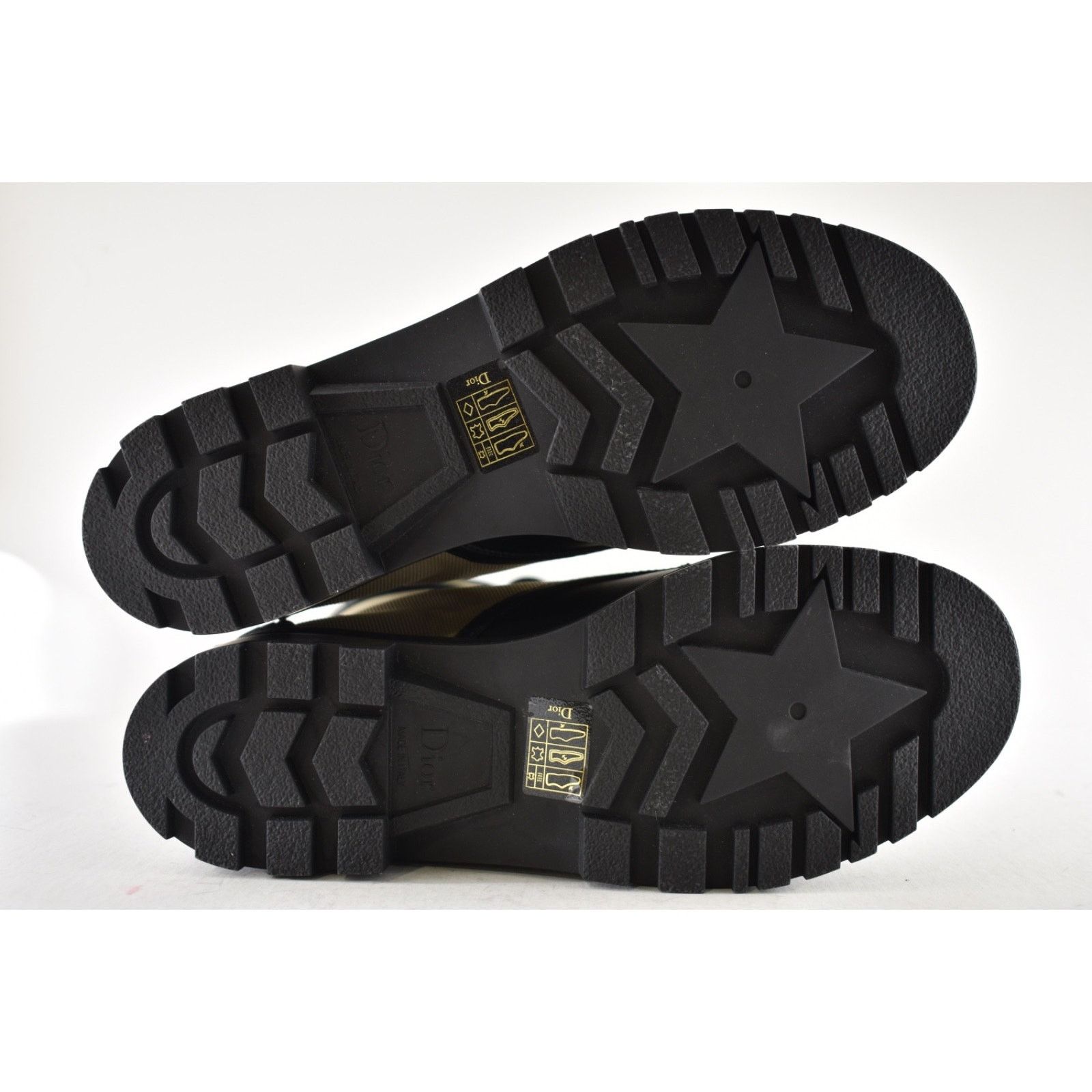 Dior Dior D-Major Black Taupe Logo Military Combat Lace Up Tie Size US 8.5 / IT 38.5 - 17 Thumbnail