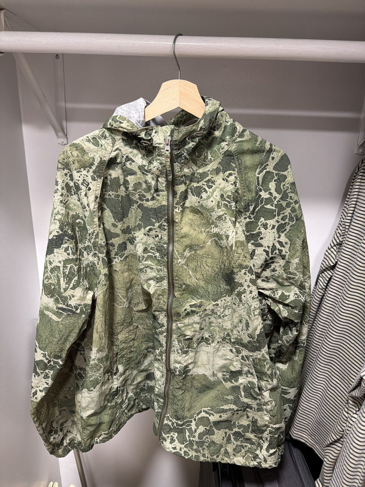 Futura × Stussy Stussy x Futura Rain Shell Camo Jacket | Grailed