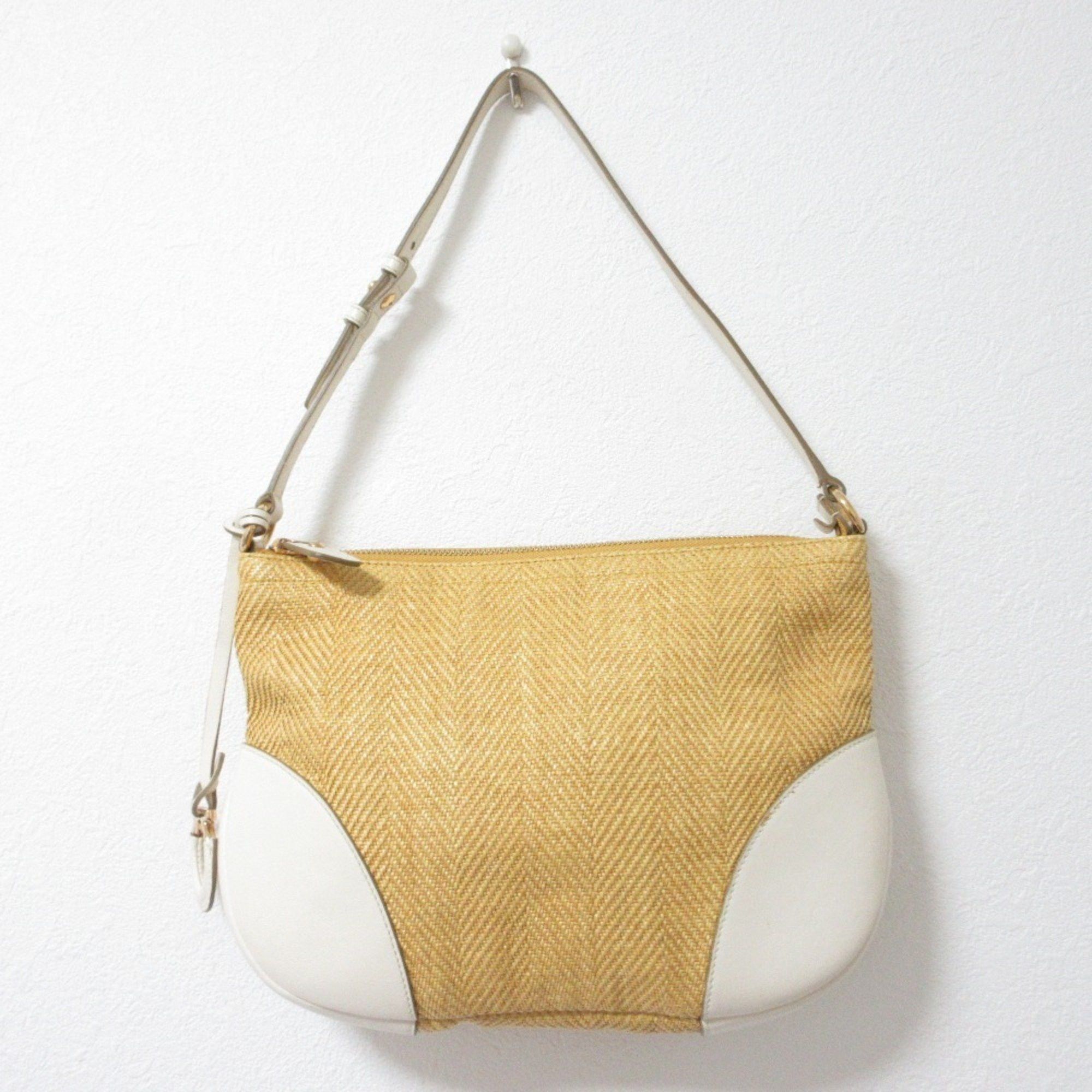 Salvatore Ferragamo Salvatore Ferragamo Straw Leather Combi 