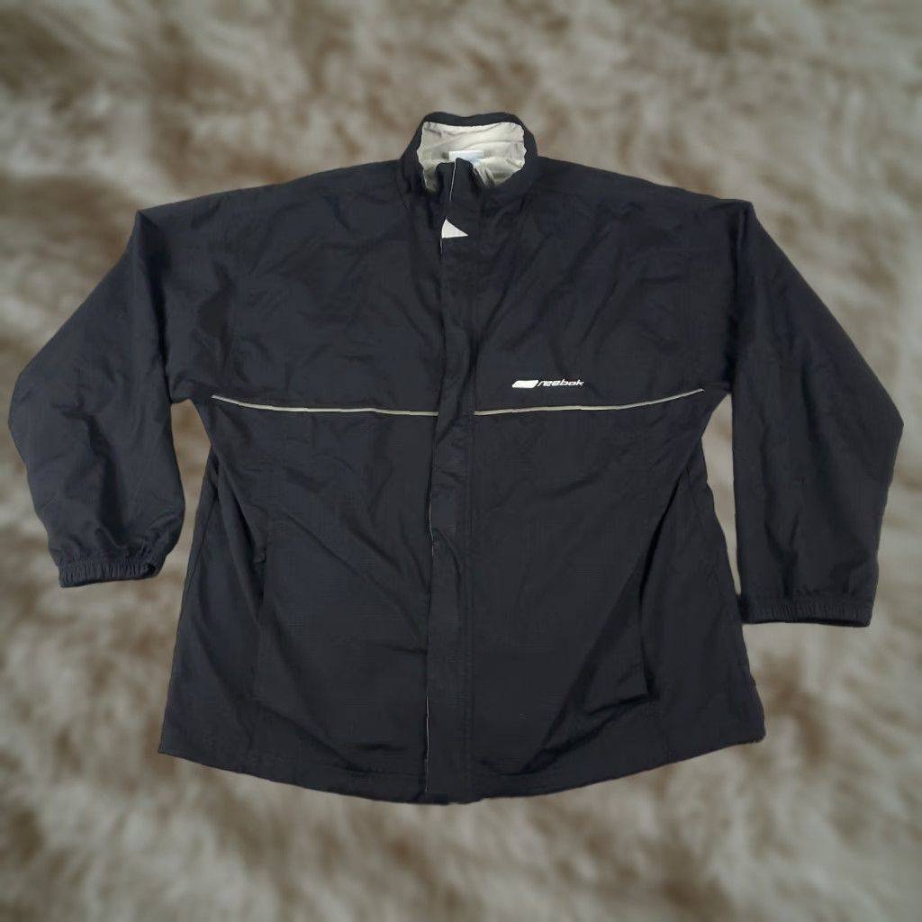Reebok Vintage Reebok Jacket Mens Large Black Full Zip Up Winter Windbreaker Sports Size US L / EU 52-54 / 3 - 1 Thumbnail