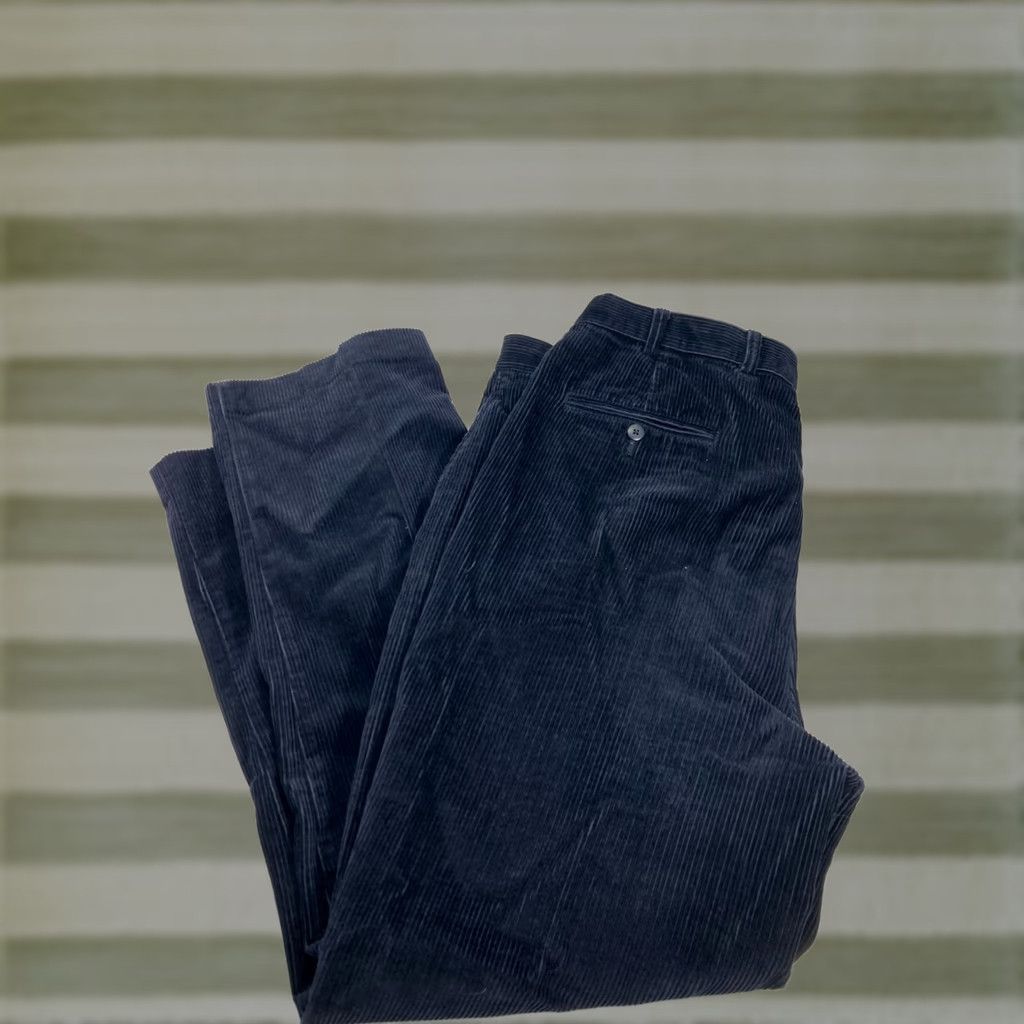 Jos. A. Bank Jos A Bank Chino Pants Mens 40X32 Blue Corduroy Cotton Straight Leg Pockets Size US 40 / EU 56 - 1 Thumbnail
