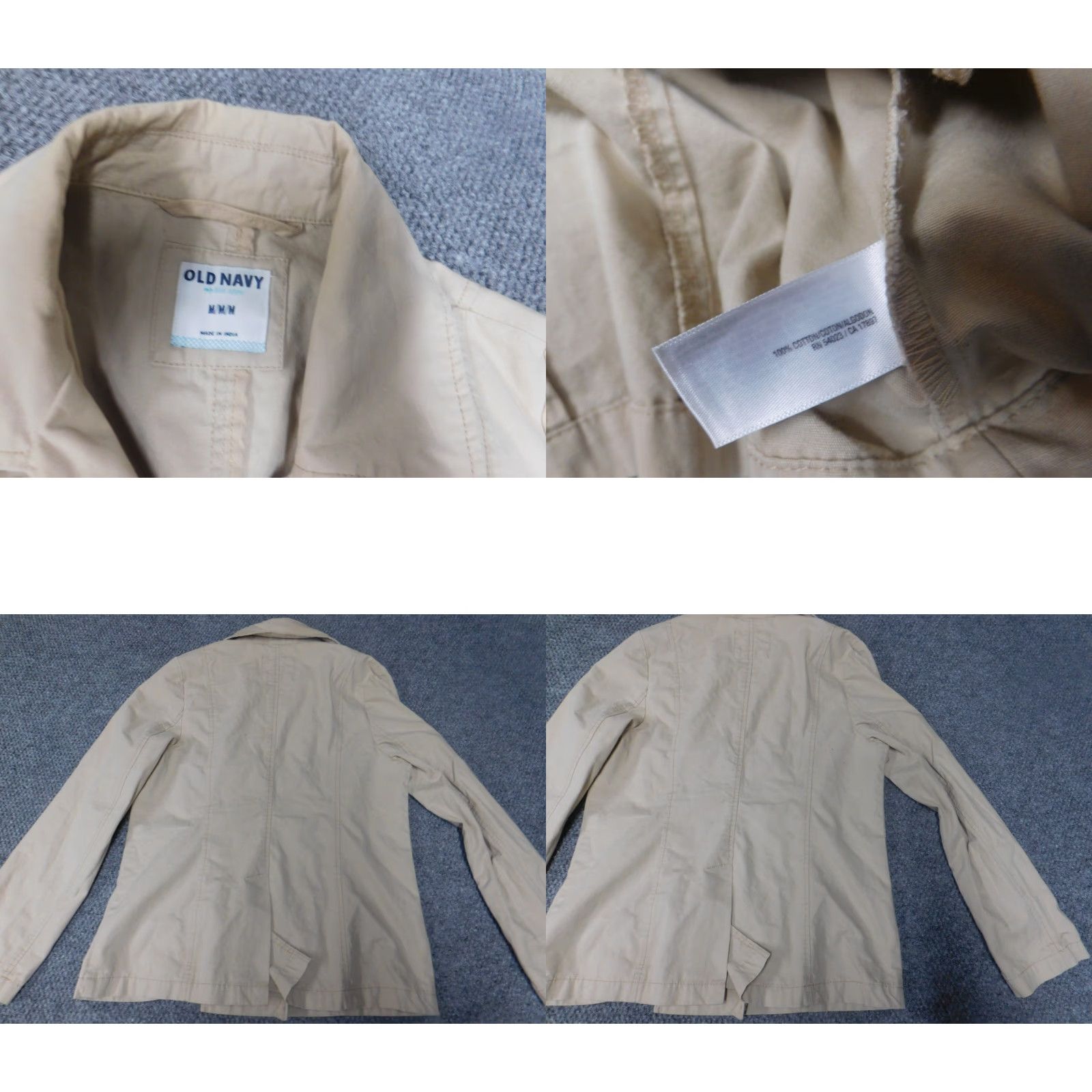 Old Navy Old Navy Jacket Womens Trench Coat Medium Beige Button Casual Winter Vintage: No Model na Size M Regular Women Collared Cotton Blend Knit Button Size M / US 6-8 / IT 42-44 - 8 Thumbnail