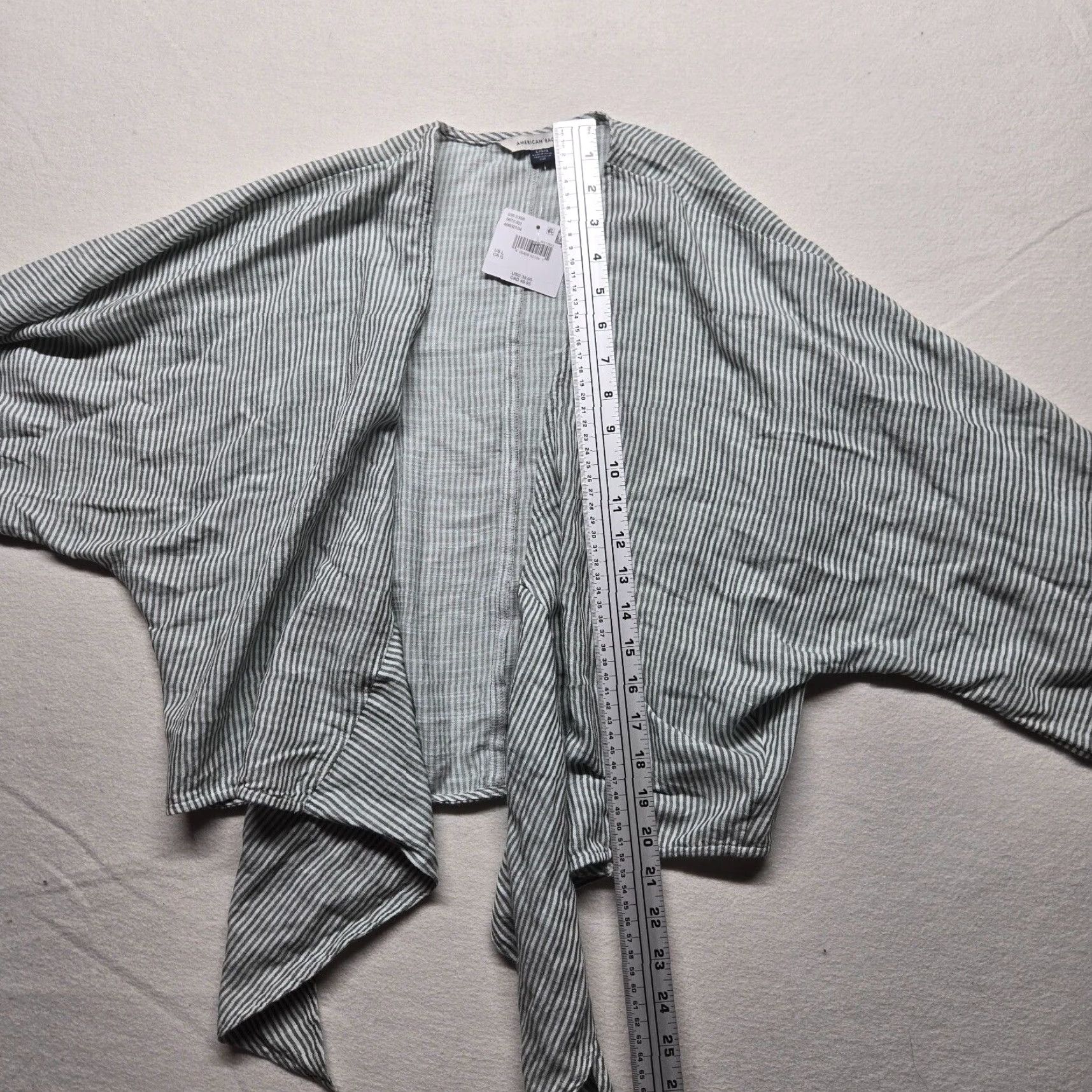 American Eagle Outfitters American Eagle Outfitters Cardigan Women L Gray Sleeveless Lightweight Open Front Knit 90s Bohemian Casual Size L / US 10 / IT 46 - 6 Thumbnail