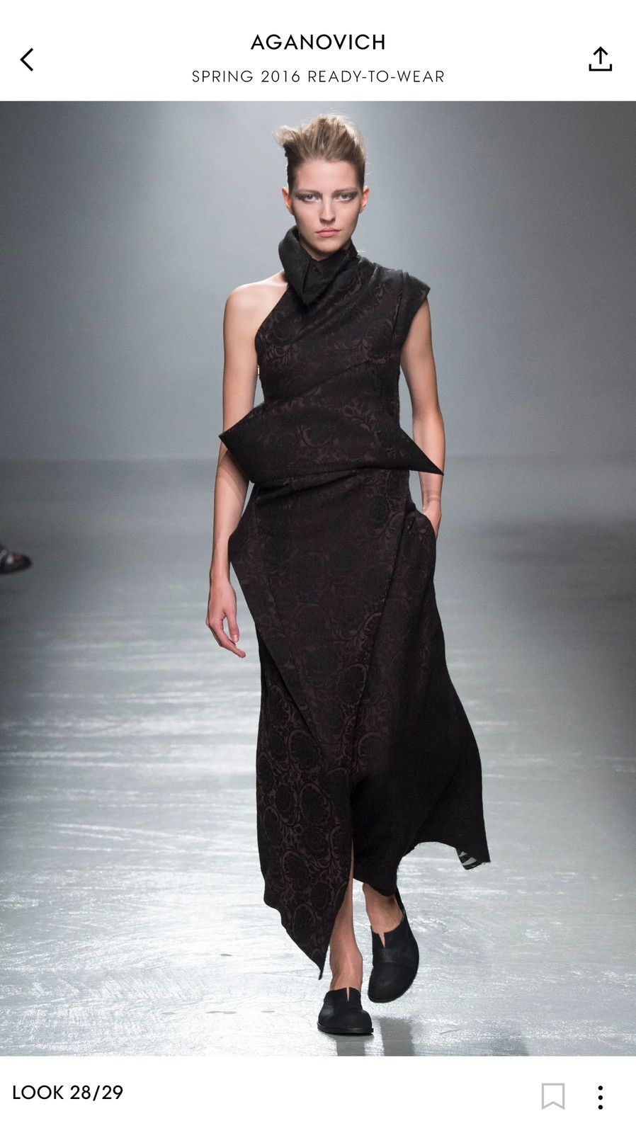 Aganovich Aganovich Black SIMM WRAP DRESS size 38 Size S / US 4 / IT 40 - 2 Thumbnail