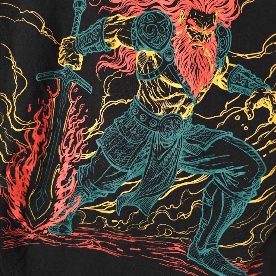 Vintage Zero Foxtrot Afterlife Club T Shirt Mens Small Black Ragnarok Norse Mythology Shirt Mens Black Skull Affliction Art Tee Vintage No Size US S / EU 44-46 / 1 - 6 Thumbnail