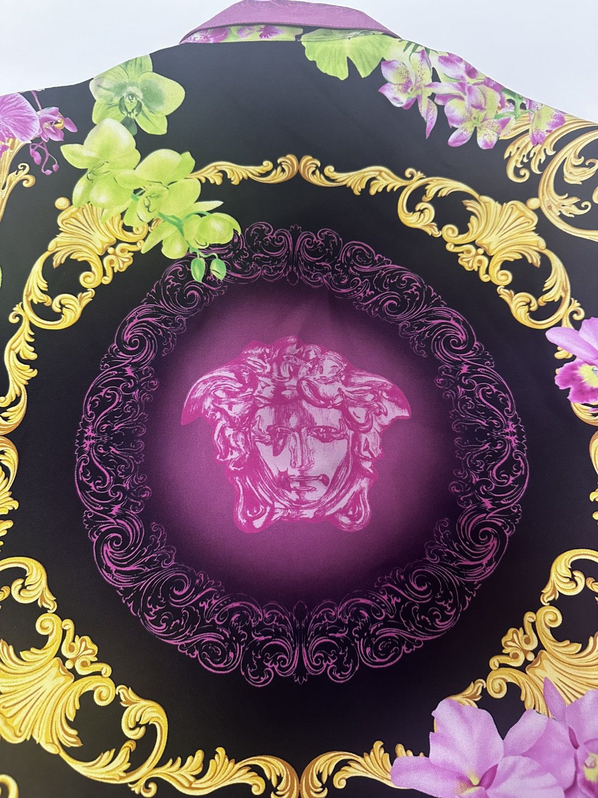 Versace Versace Medusa Orchid Silk Shirt Size S / US 4 / IT 40 - 11 Thumbnail