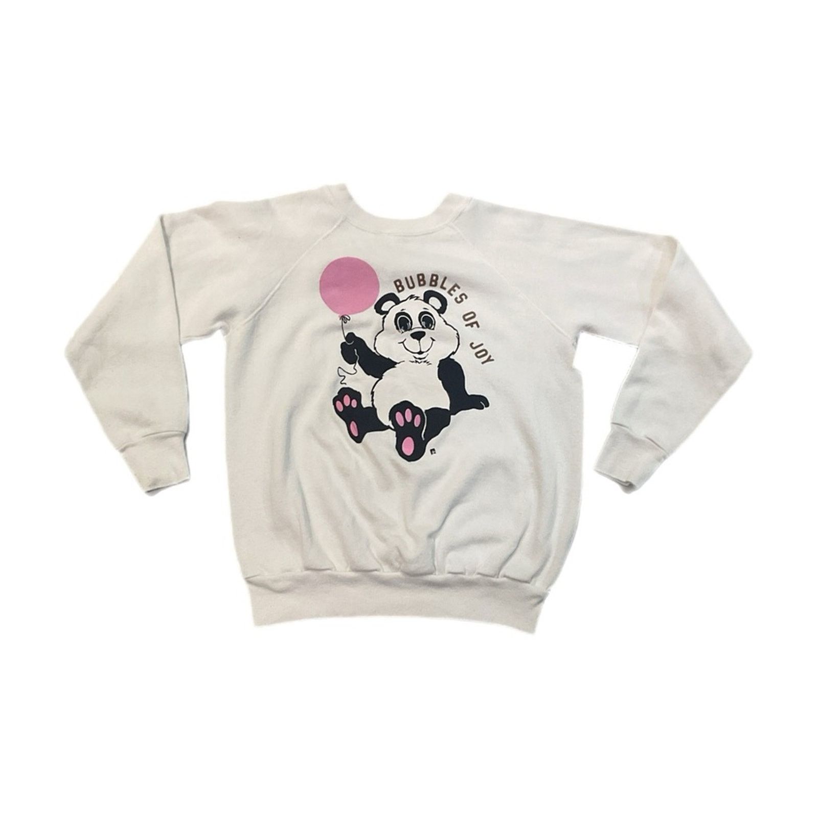 Vintage Vintage 90s "Bubbles of Joy" Panda Sweater Size US L / EU 52-54 / 3 - 1 Thumbnail