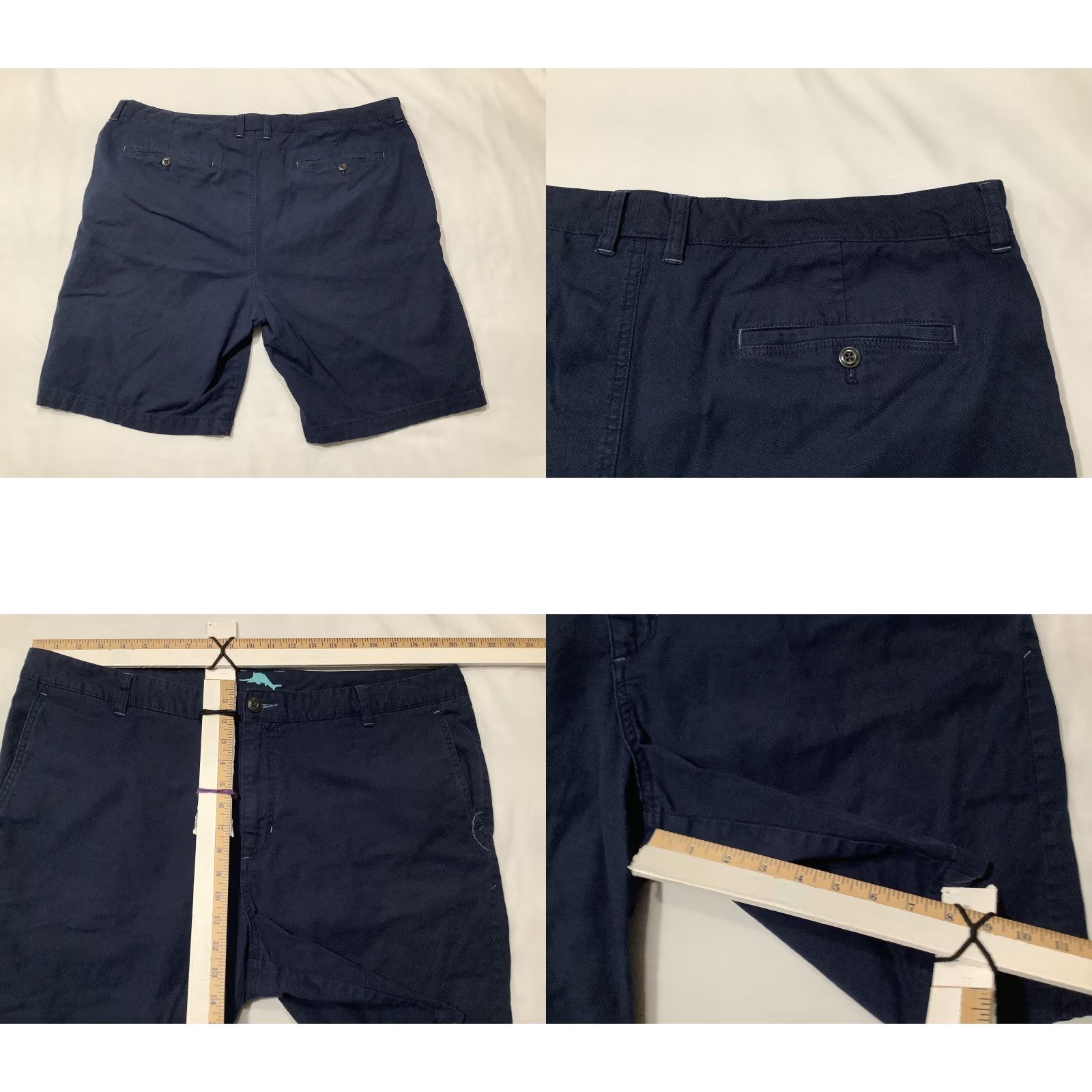 Tommy Bahama Tommy Bahama Shorts Mens 40 Navy Chino Stretch 10in Flat Front Casual Tropical Size US 40 / EU 56 - 8 Thumbnail