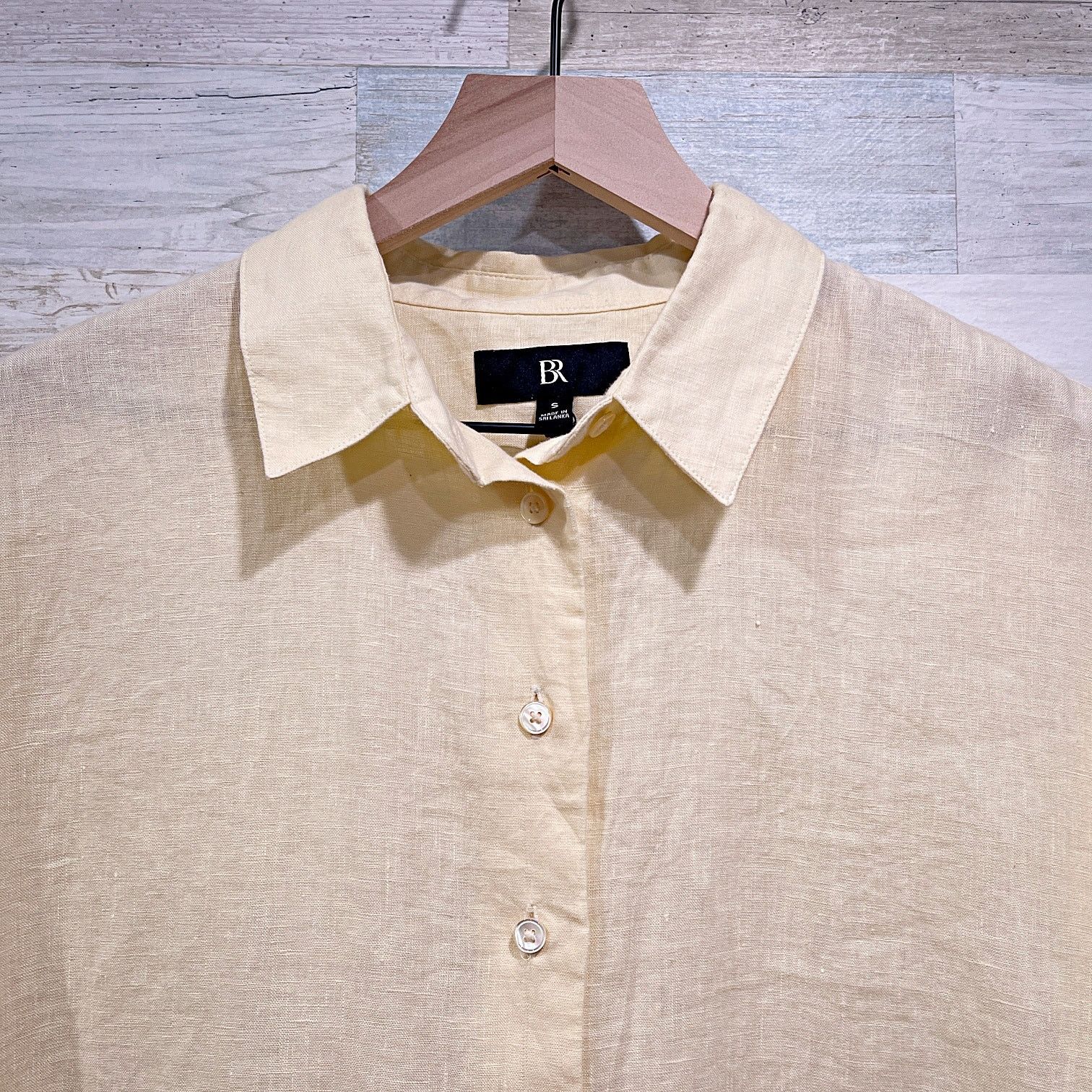 Banana Republic BANANA REPUBLIC Boxy Linen Shirt Yellow Womems Small Size S / US 4 / IT 40 - 3 Thumbnail