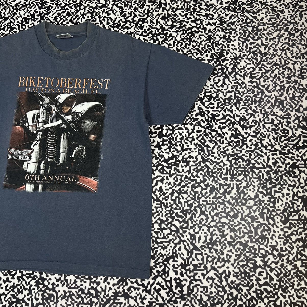 Harley Davidson Vintage 1998 Biketoberfest Harley Single Stitch Faded Tshirt Size US L / EU 52-54 / 3 - 4 Thumbnail
