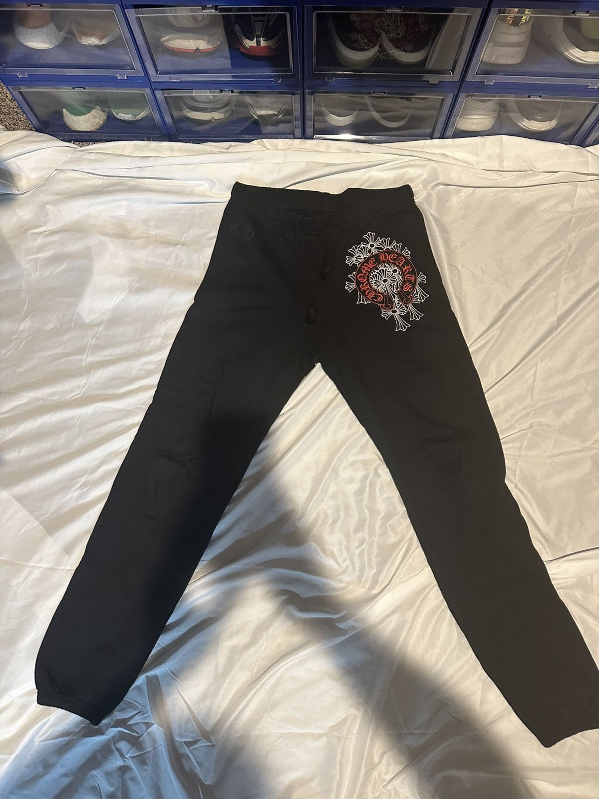 image of Chrome Hearts Joggers in Black, Men's (Size 31)