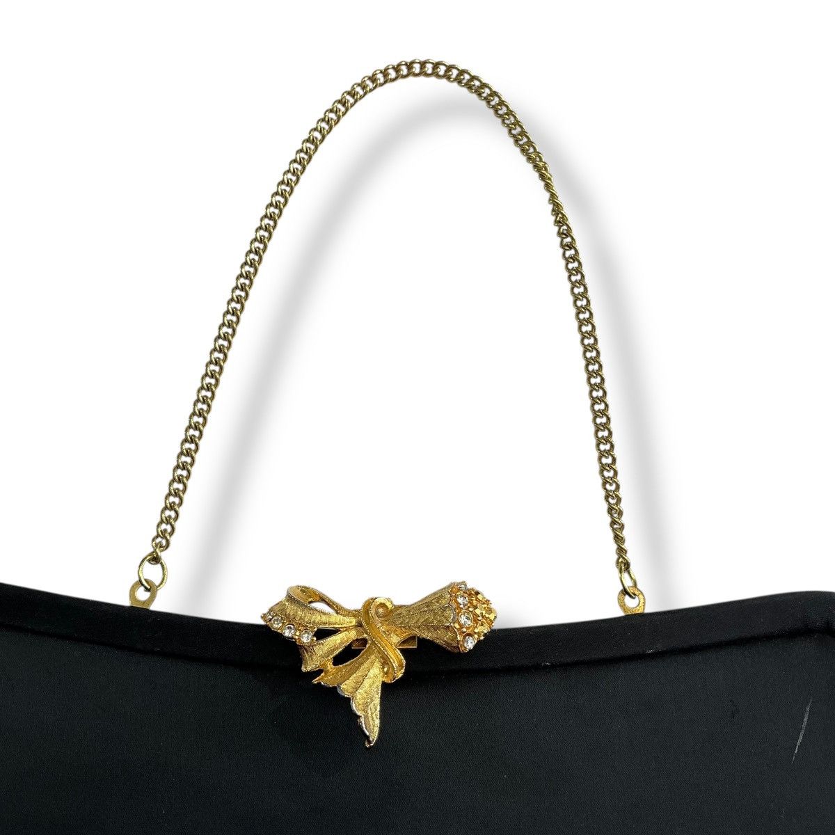 Other Vintage Elegant Black Handbag with Gold Accents Size ONE SIZE - 4 Thumbnail